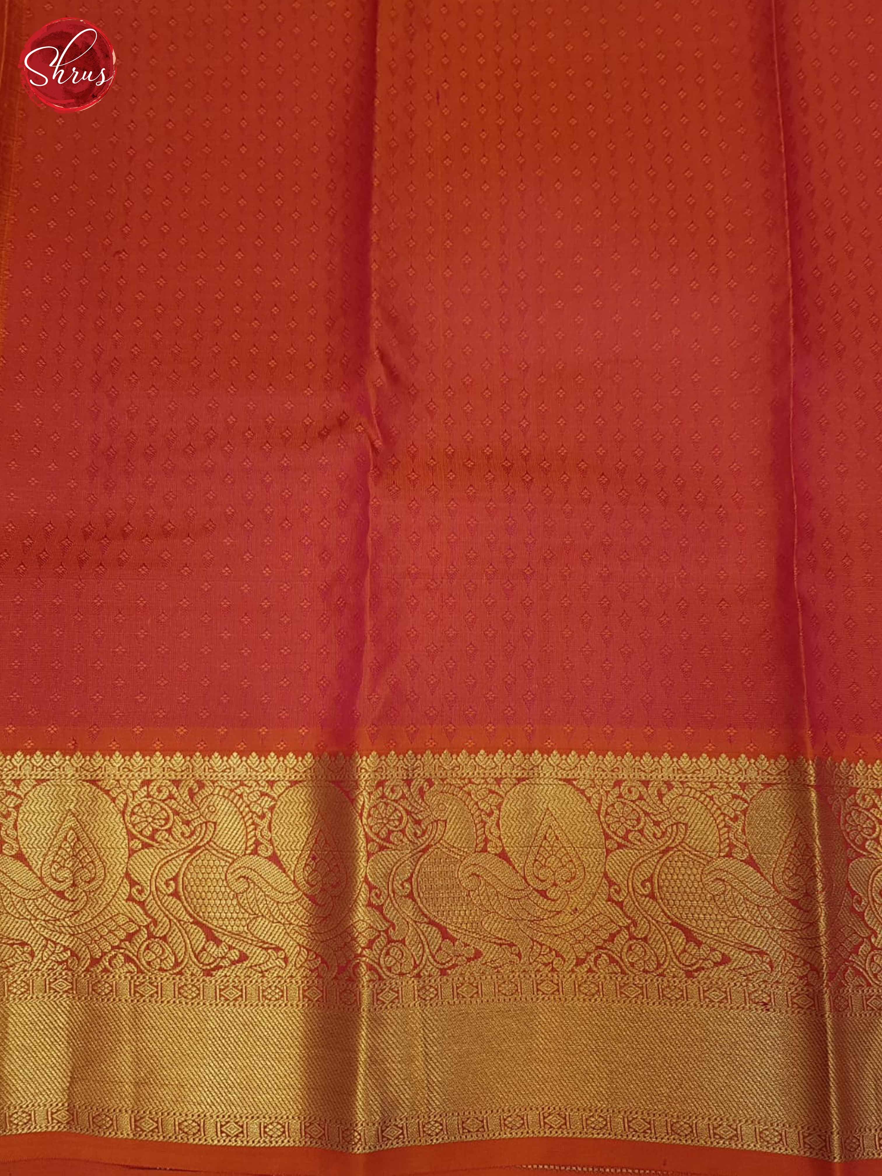 Mustard And Orange - Kanchipuram Silk Saree - Shop on ShrusEternity.com