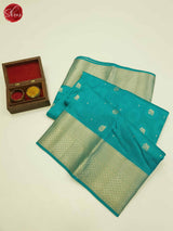 Blue(Single Tone)- KanchipuRam Silk Saree - Shop on ShrusEternity.com