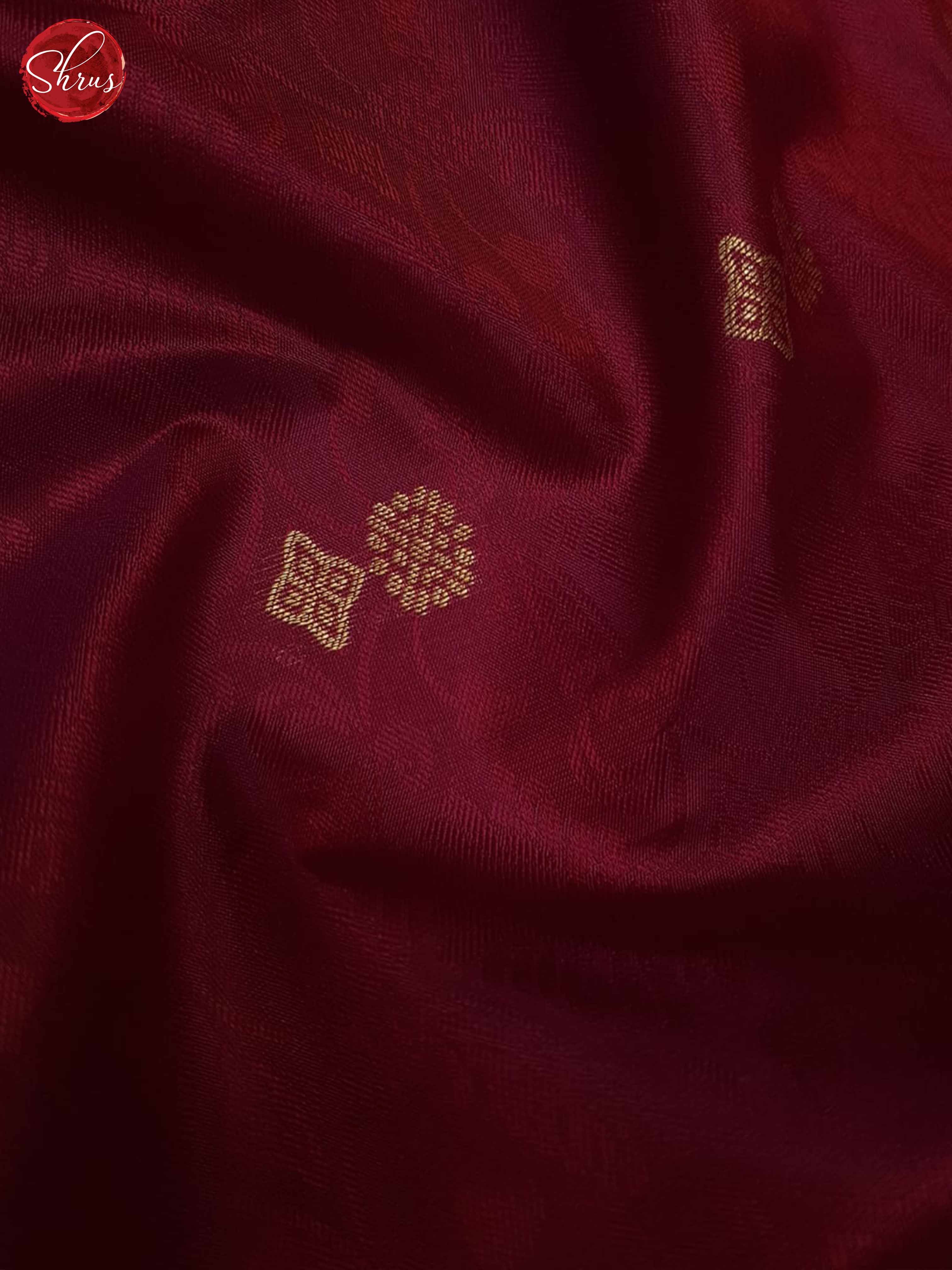 Maroon(Single Tone)- Kanchipuram Silk Saree - Shop on ShrusEternity.com