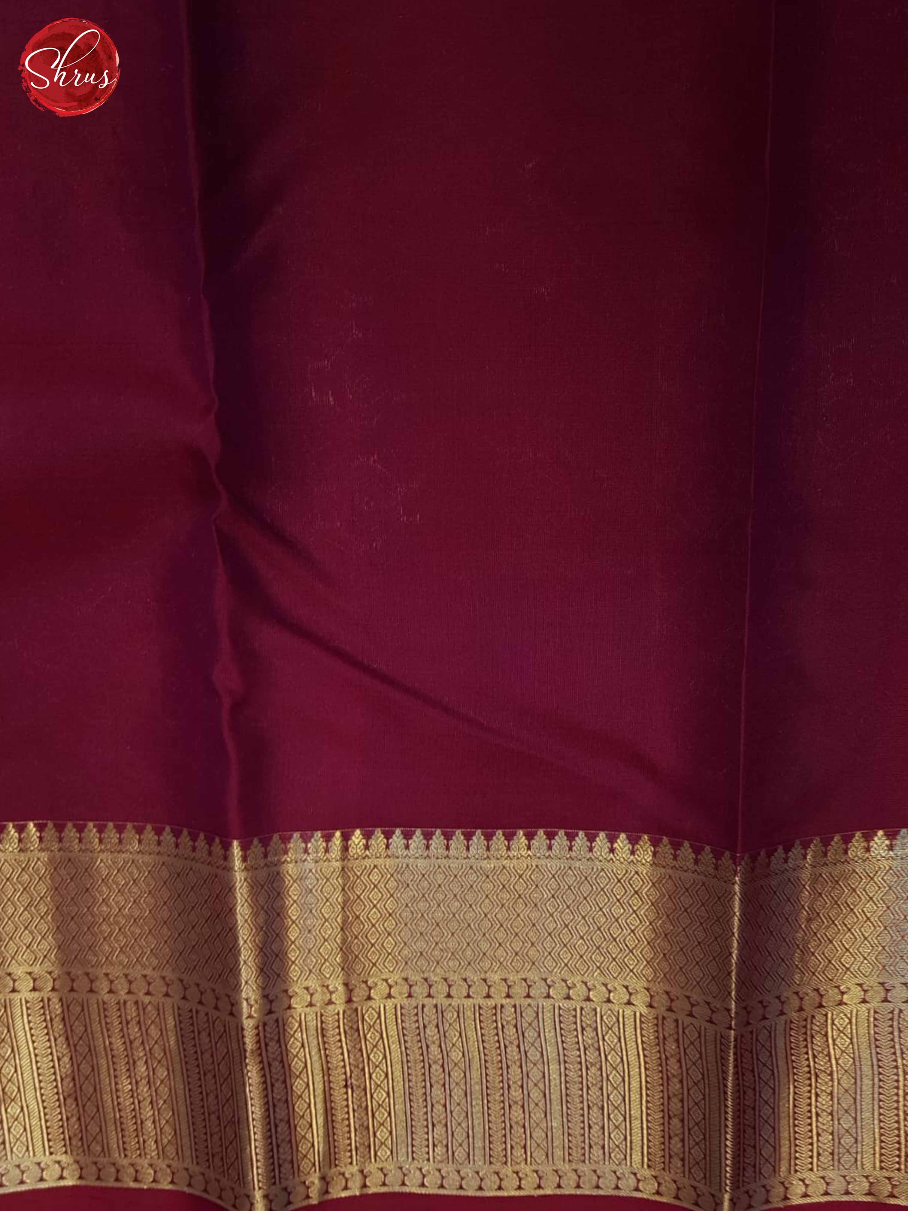 Maroon(Single Tone)- Kanchipuram Silk Saree - Shop on ShrusEternity.com