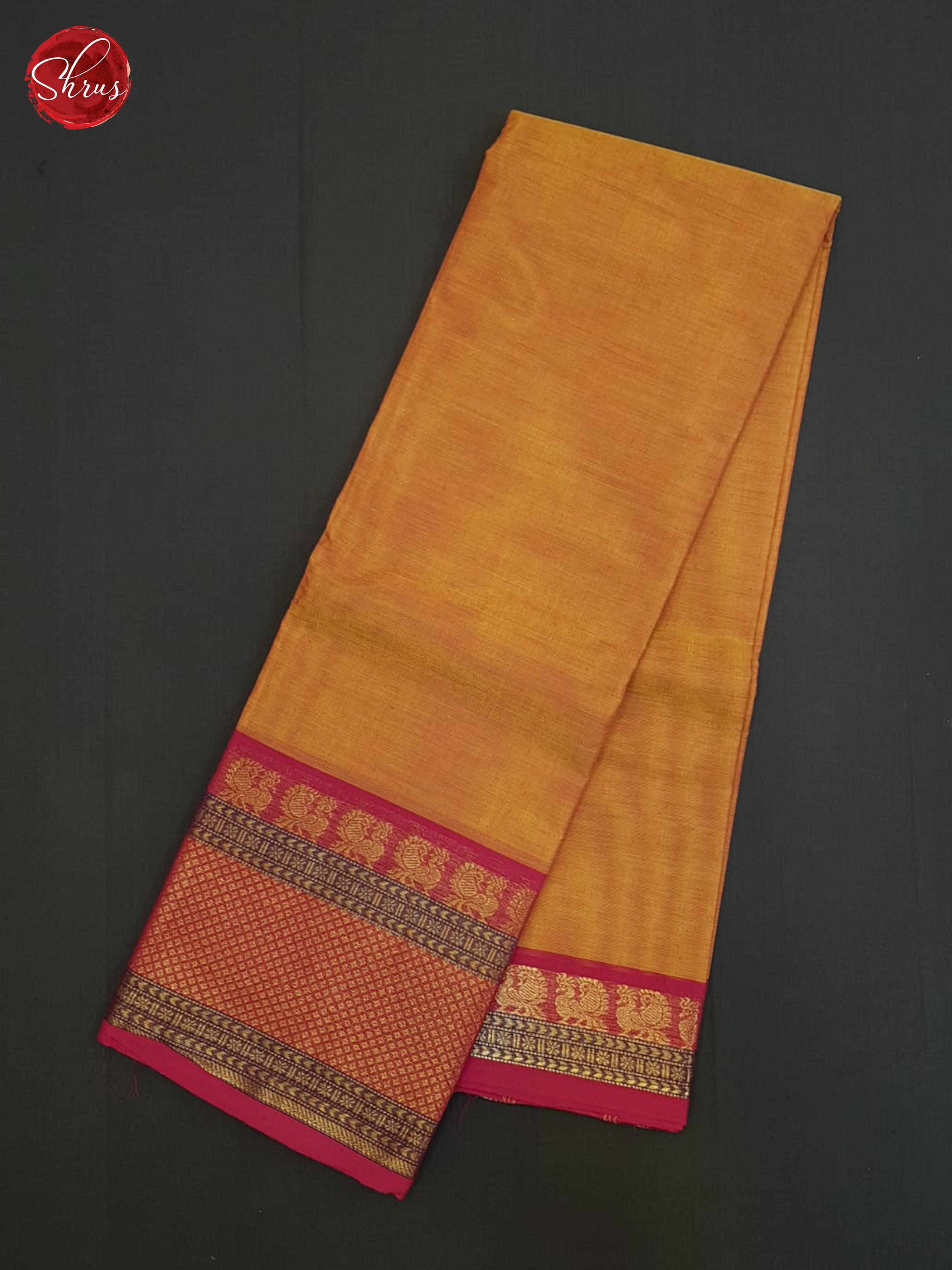 Orange And Pink -Chettinad Cotton Saree - Shop on ShrusEternity.com