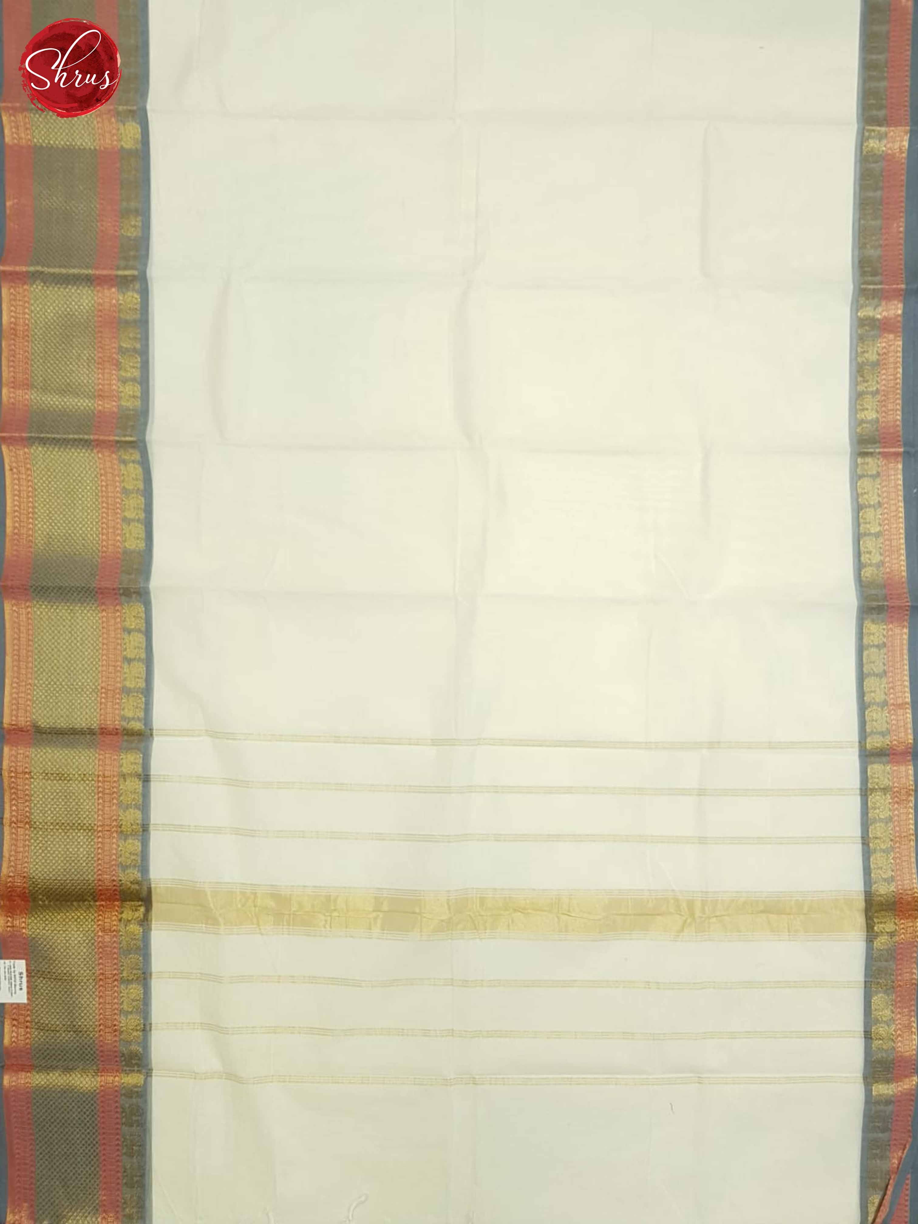 Cream & Grey - Chettinad Cotton saree - Shop on ShrusEternity.com