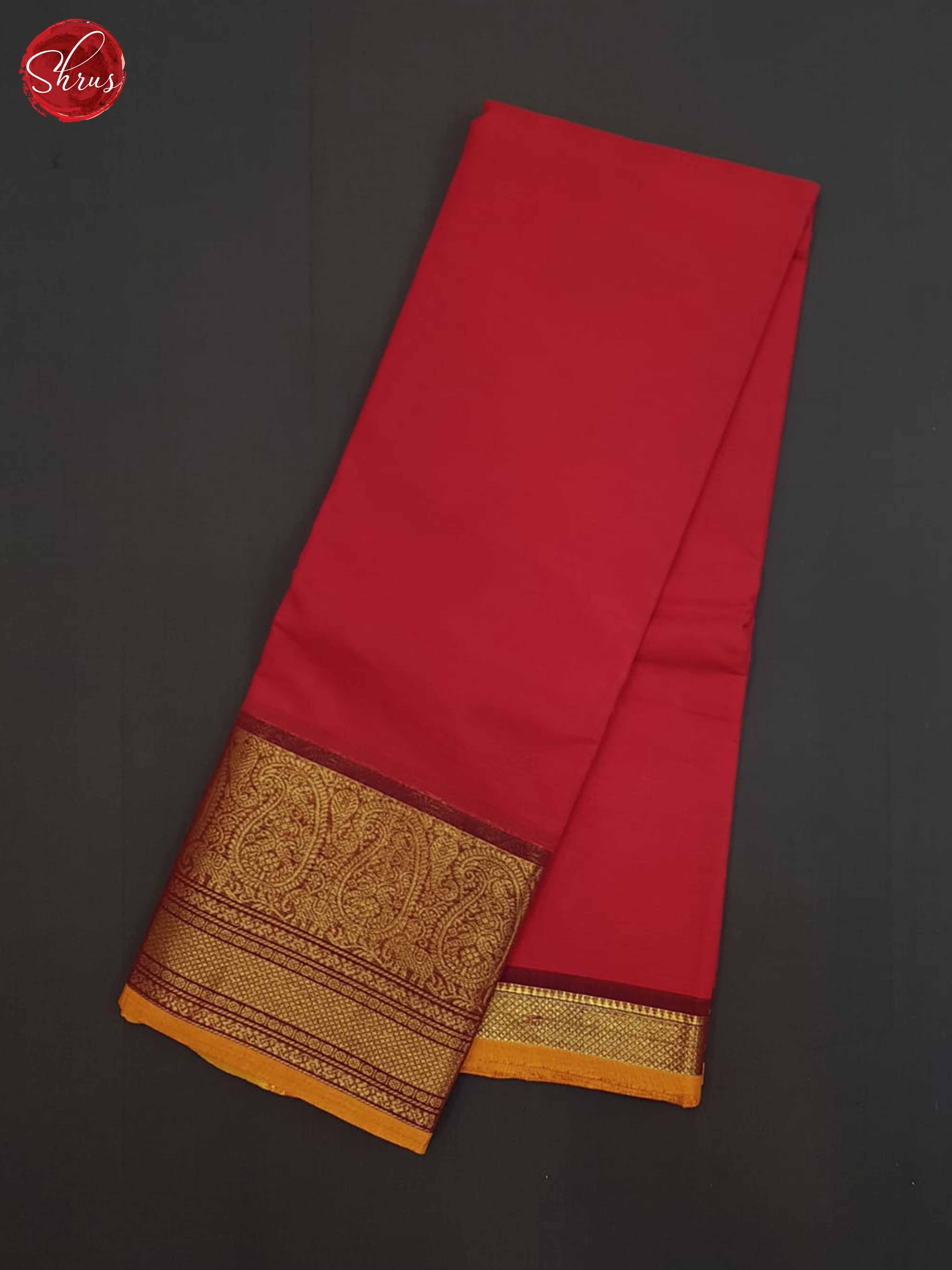 Red & Brown - chettinad cotton Saree - Shop on ShrusEternity.com