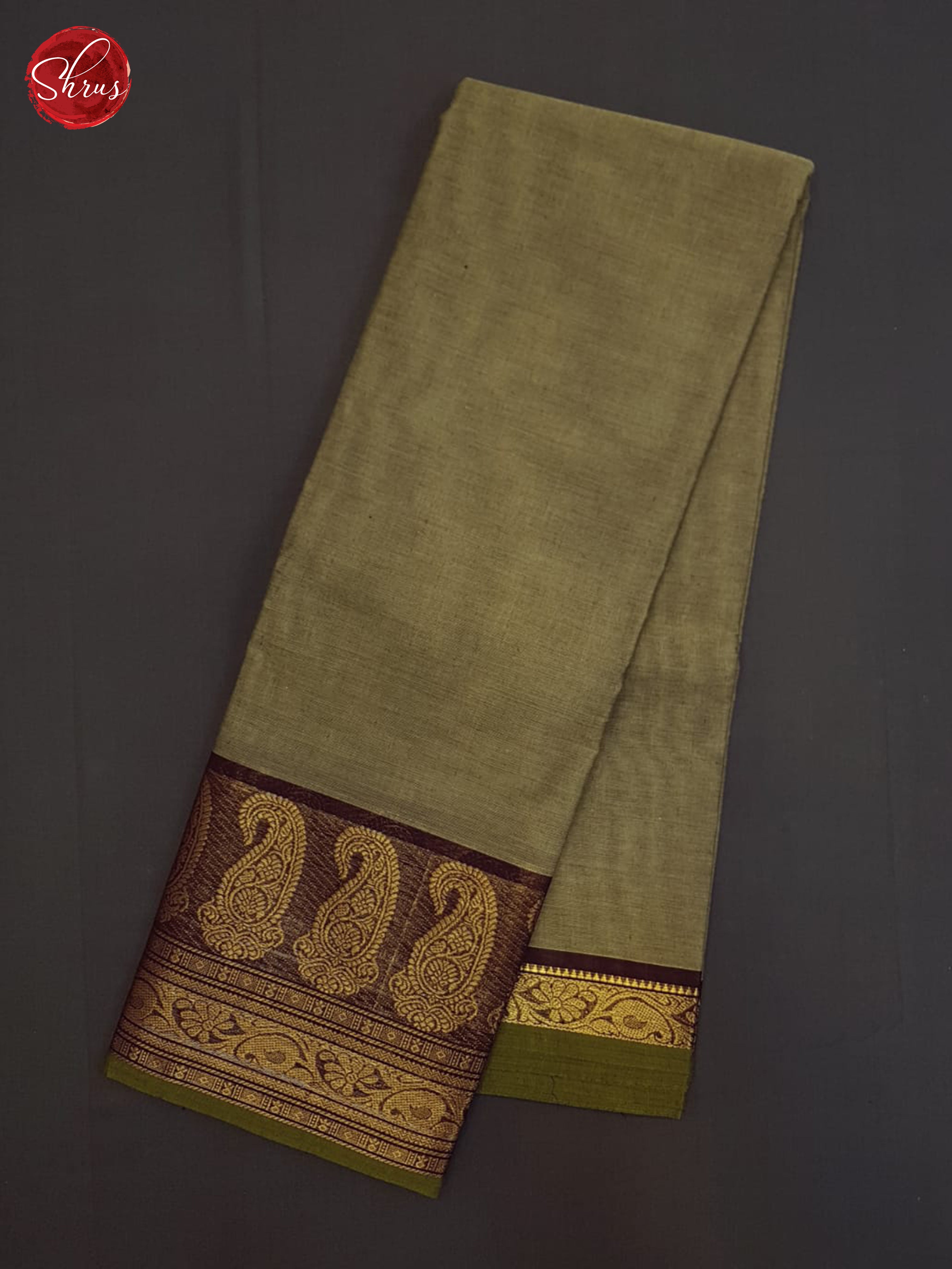 Grey And Brown- Chettinad Cotton Saree - Shop on ShrusEternity.com