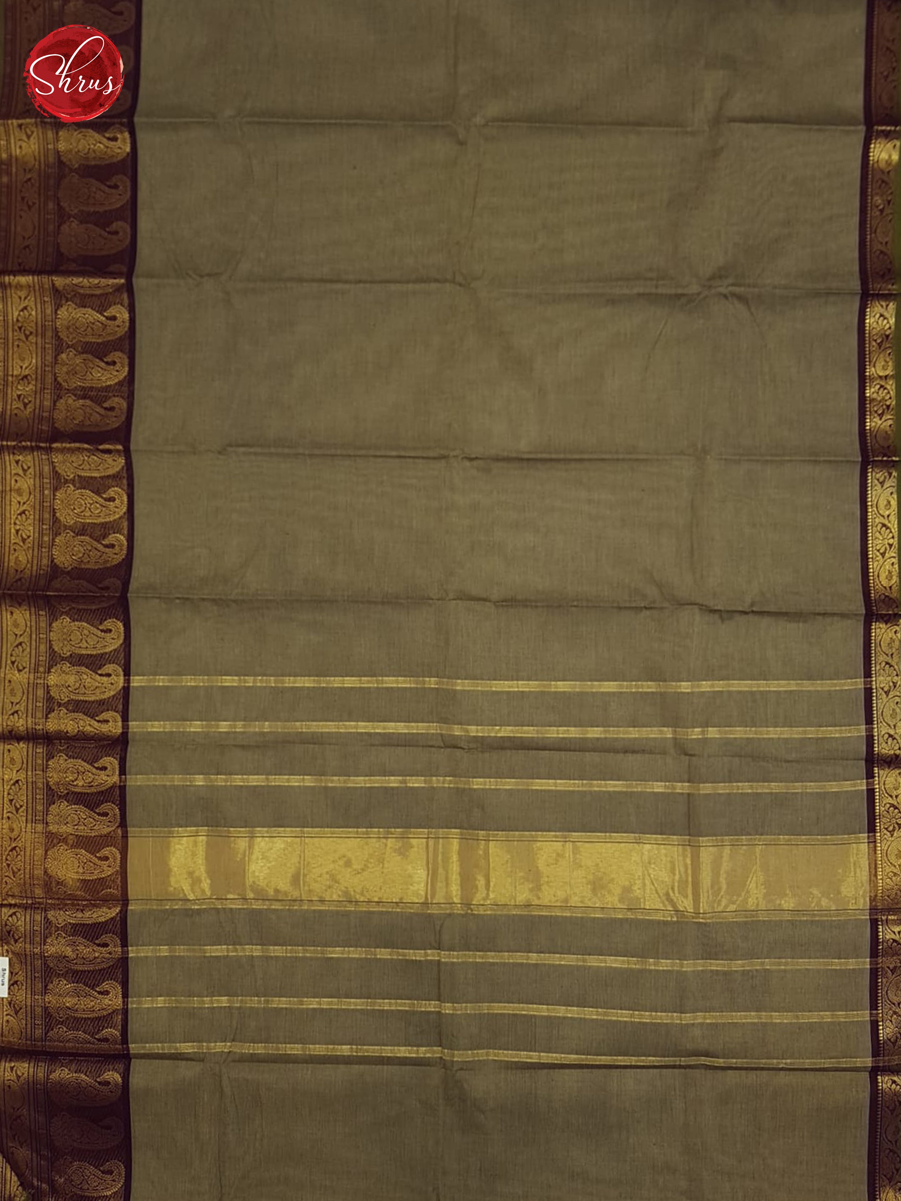 Grey And Brown- Chettinad Cotton Saree - Shop on ShrusEternity.com