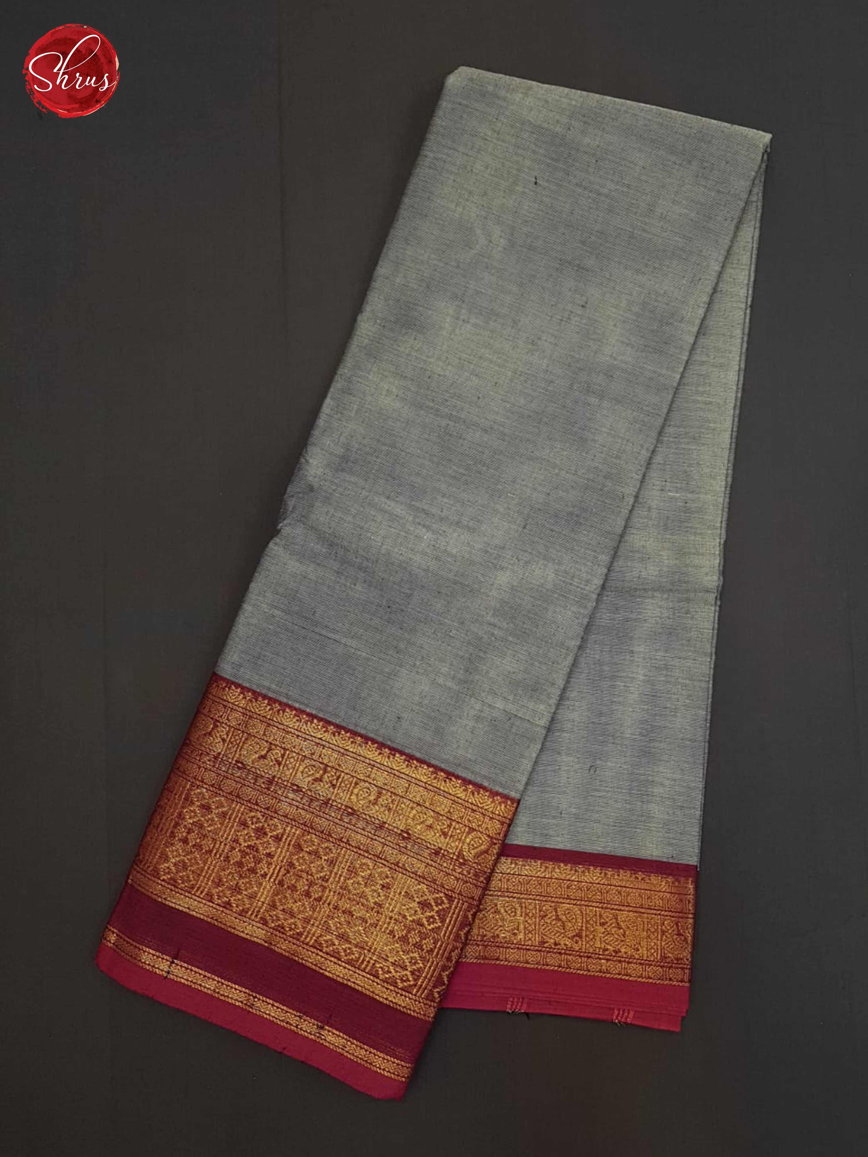 Grey And Pink- Chettinad Cotton Sareee - Shop on ShrusEternity.com