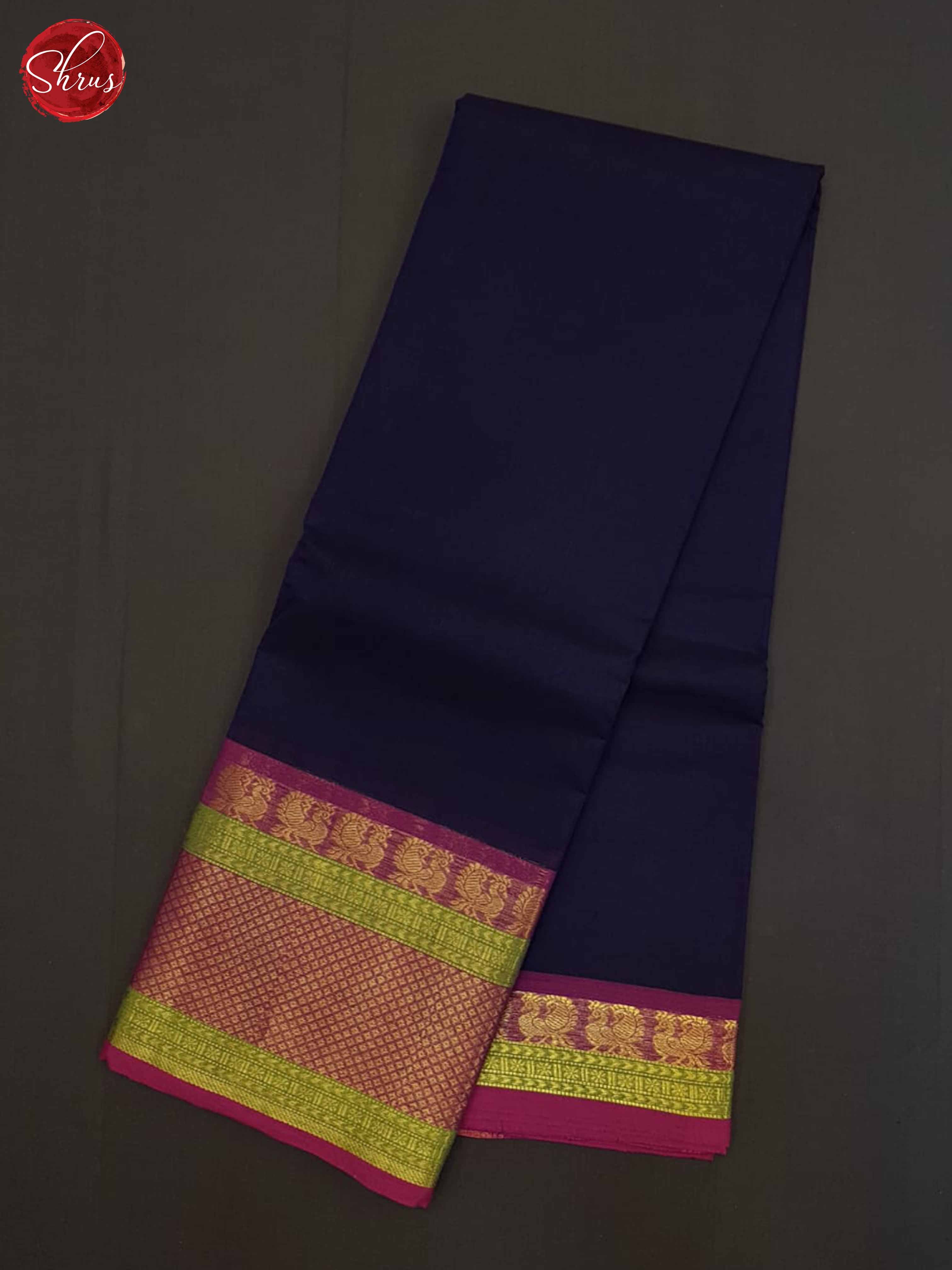 Blue And Pink -chettinad cotton Saree - Shop on ShrusEternity.com