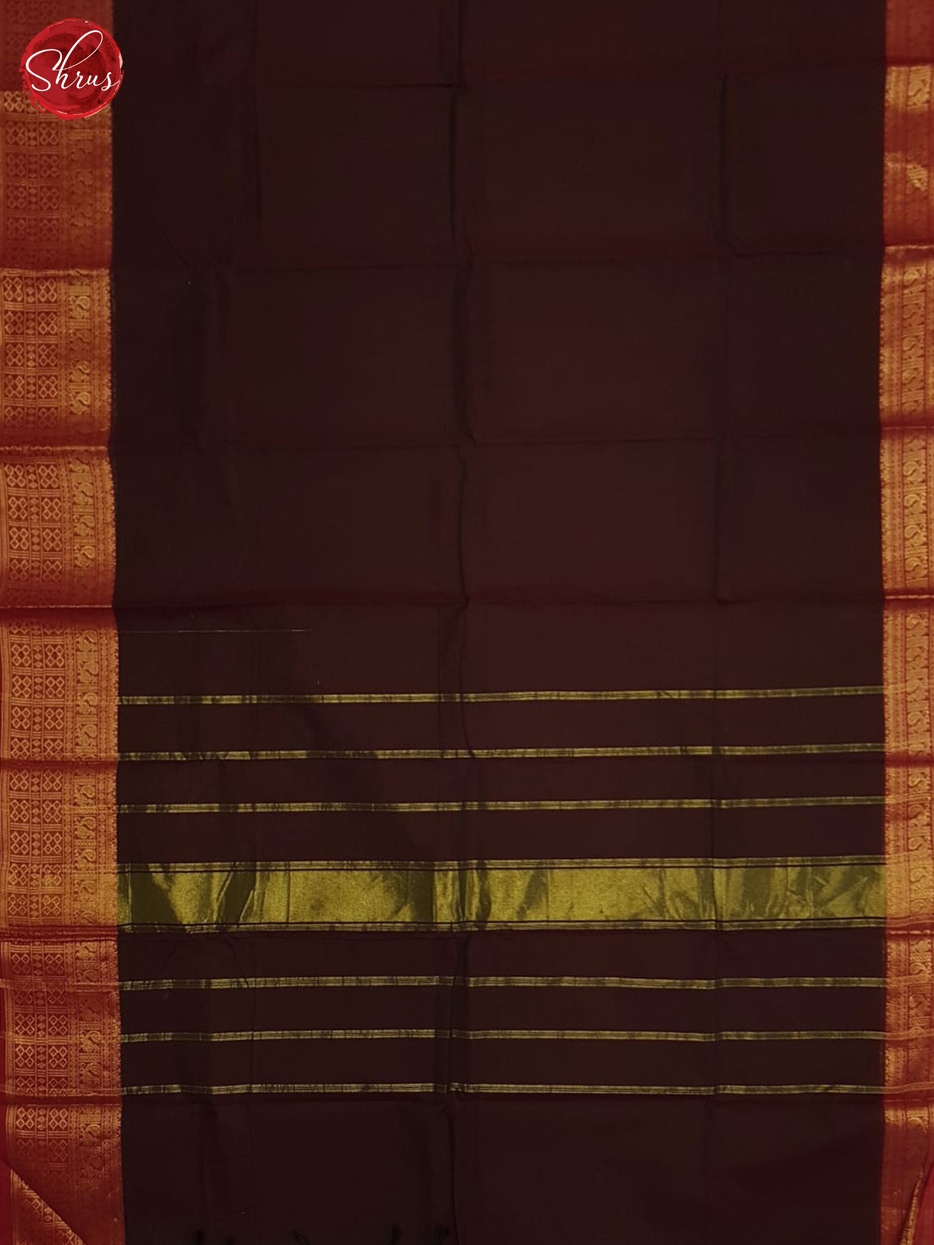 Brown And Red- Chettinad Cotton Saree - Shop on ShrusEternity.com