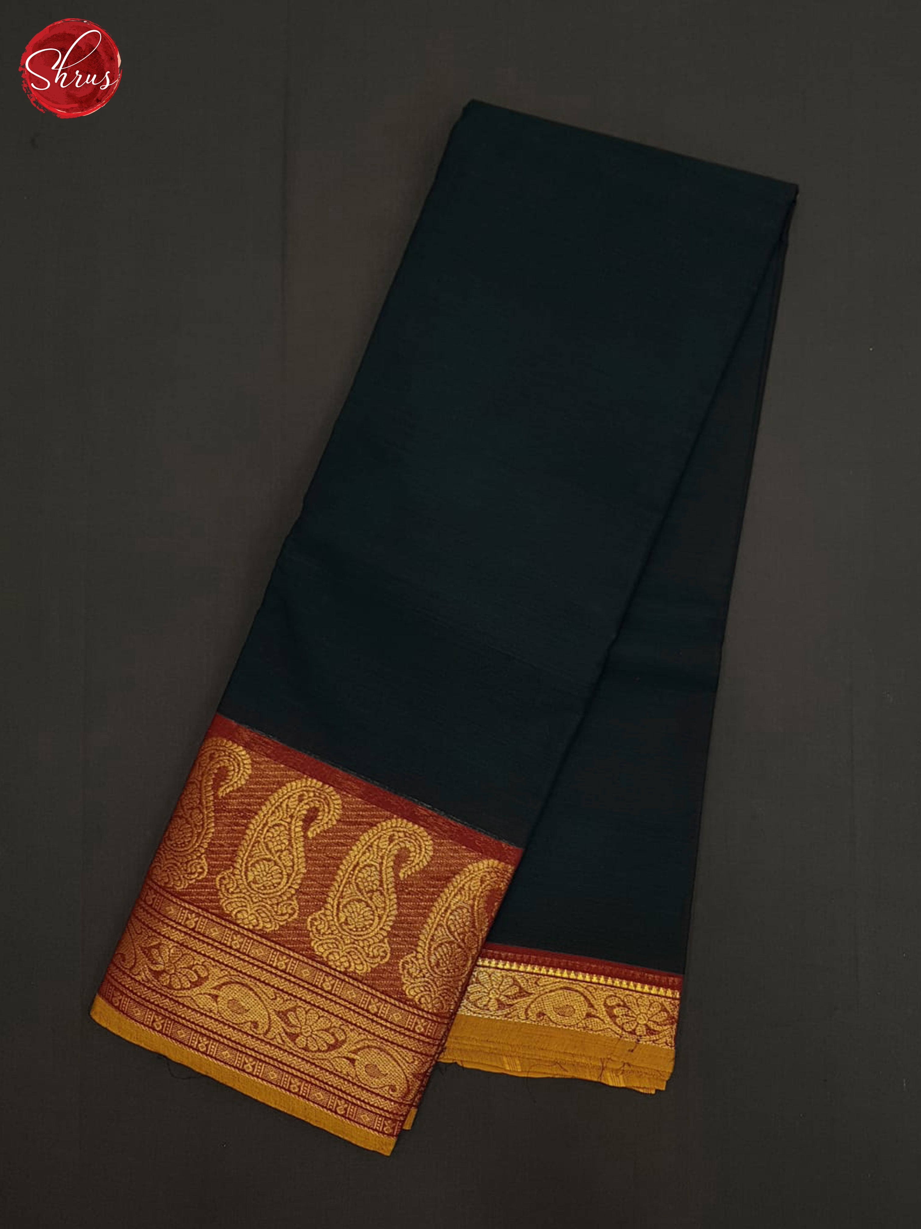 Blue And Red- Chettinad Cotton Saree - Shop on ShrusEternity.com