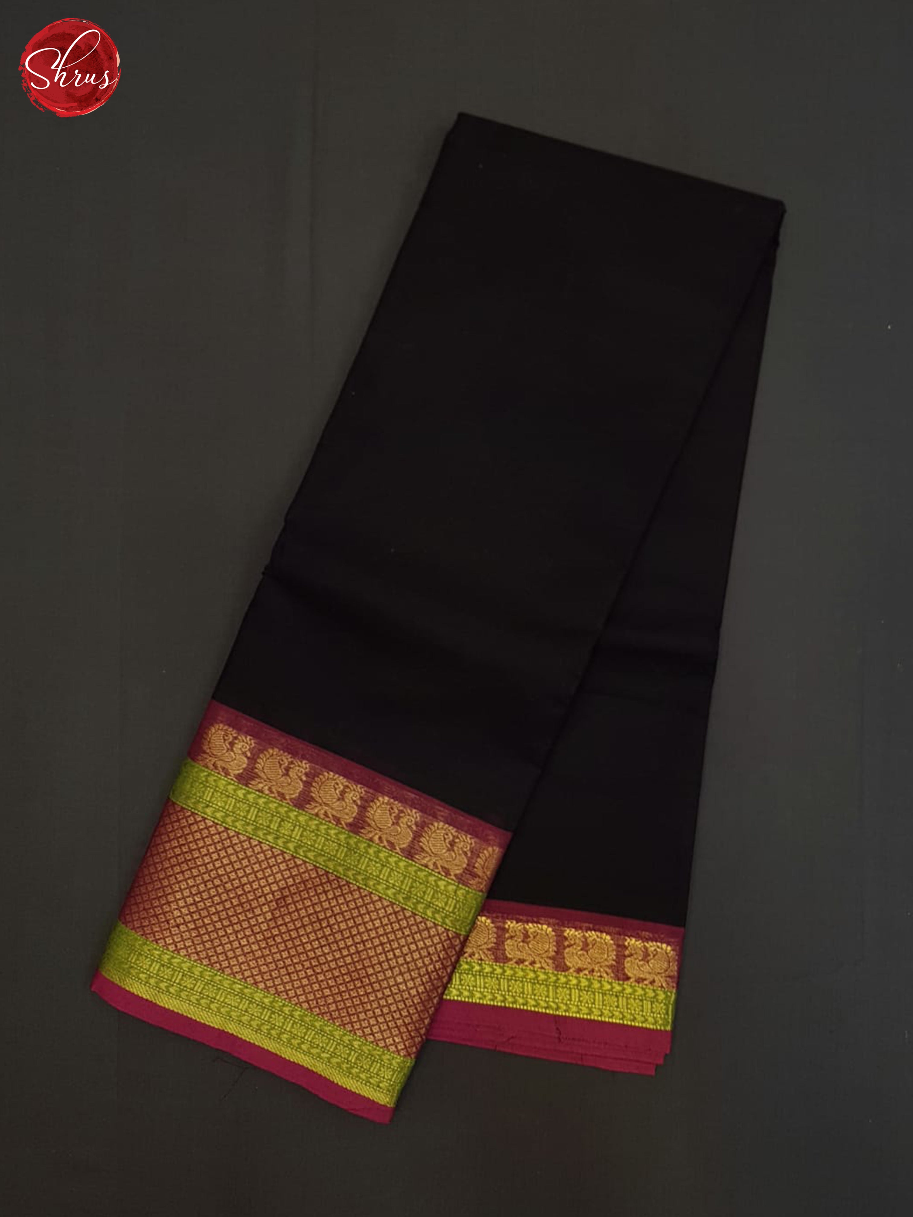 Black And Pink- Chettinad cotton Saree - Shop on ShrusEternity.com