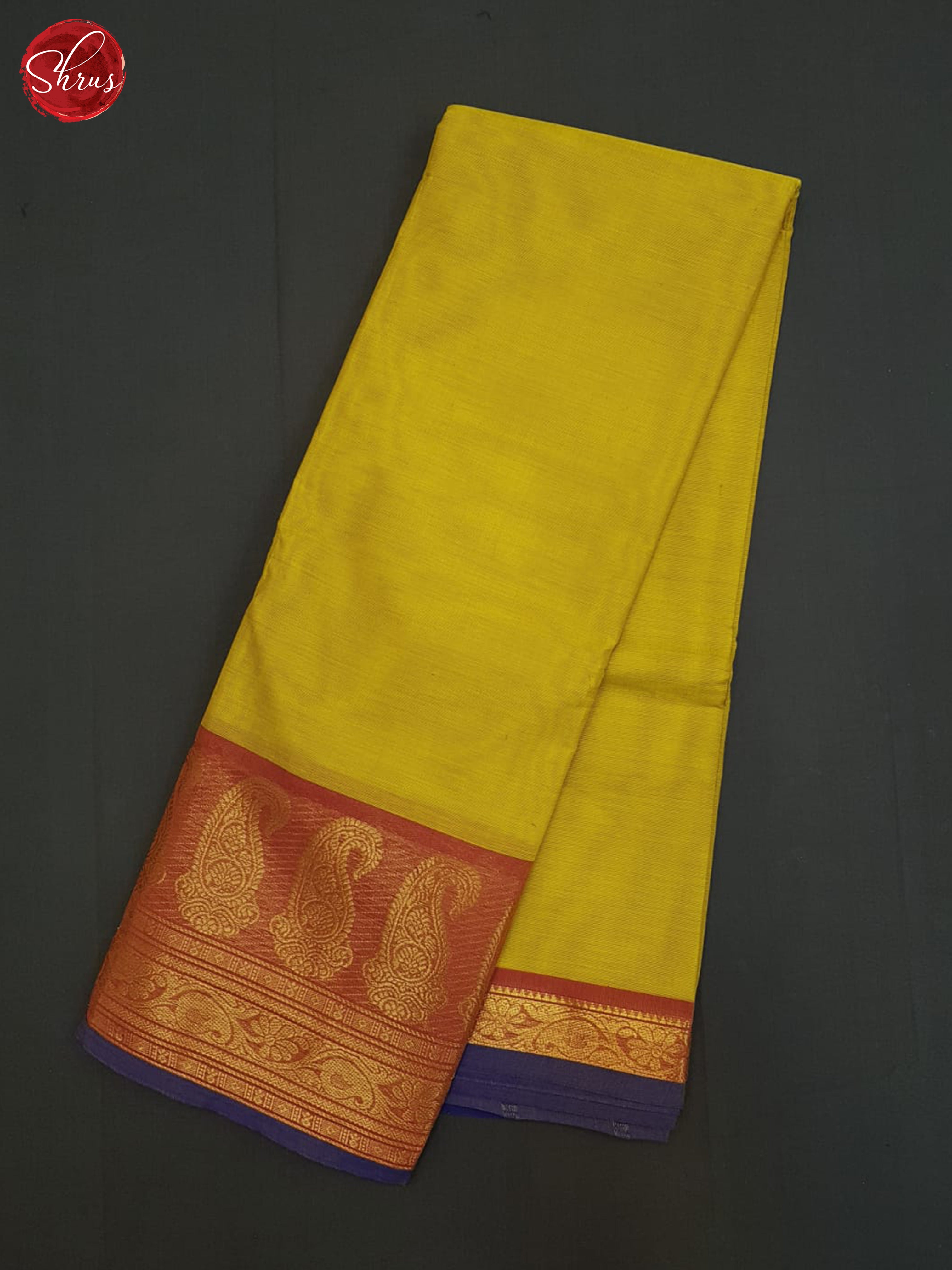 Lime Yellow And Purple- Chettinad Cotton Saree - Shop on ShrusEternity.com