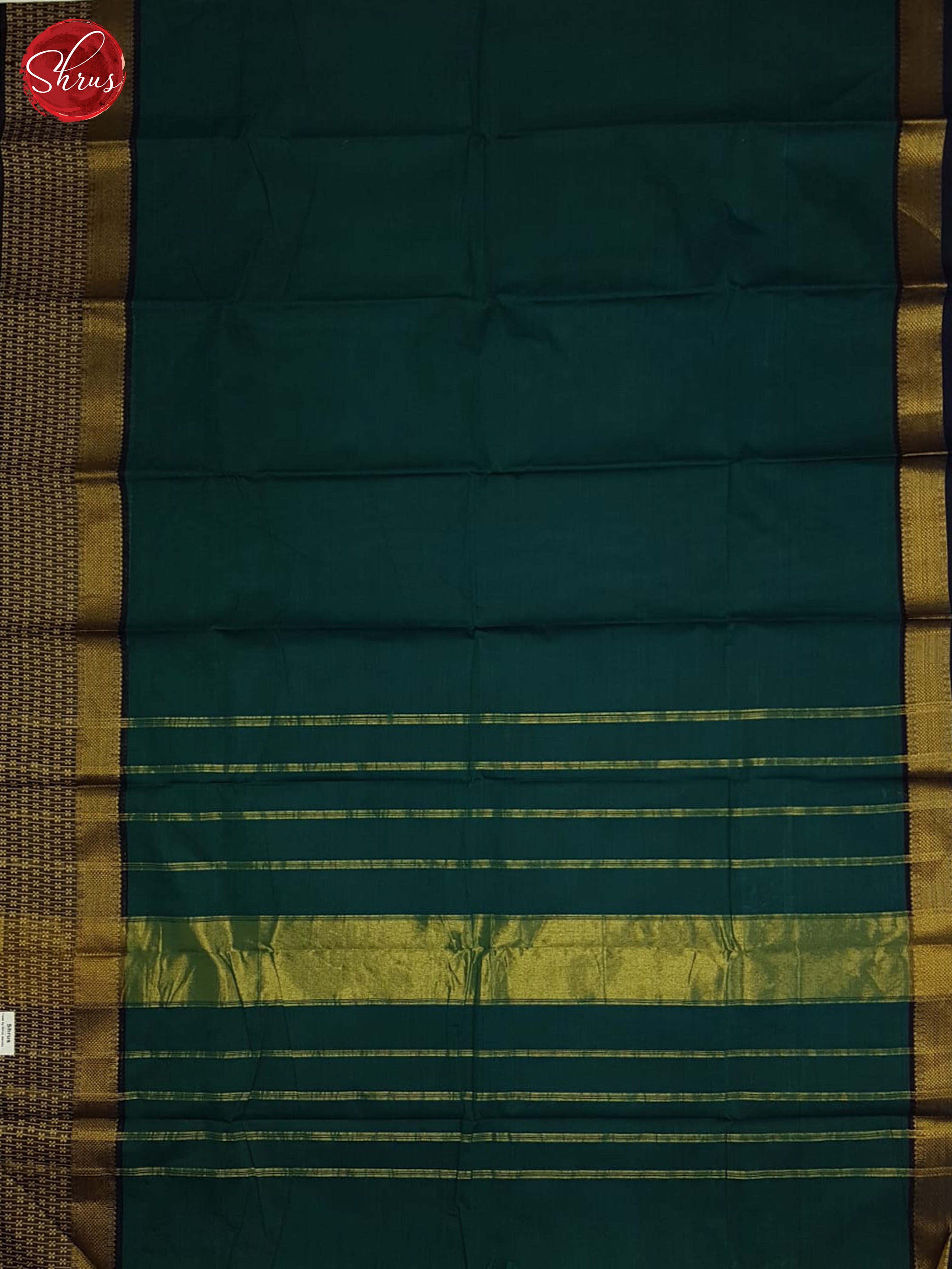 Peacock Green and blue - Chettinad cotton saree - Shop on ShrusEternity.com