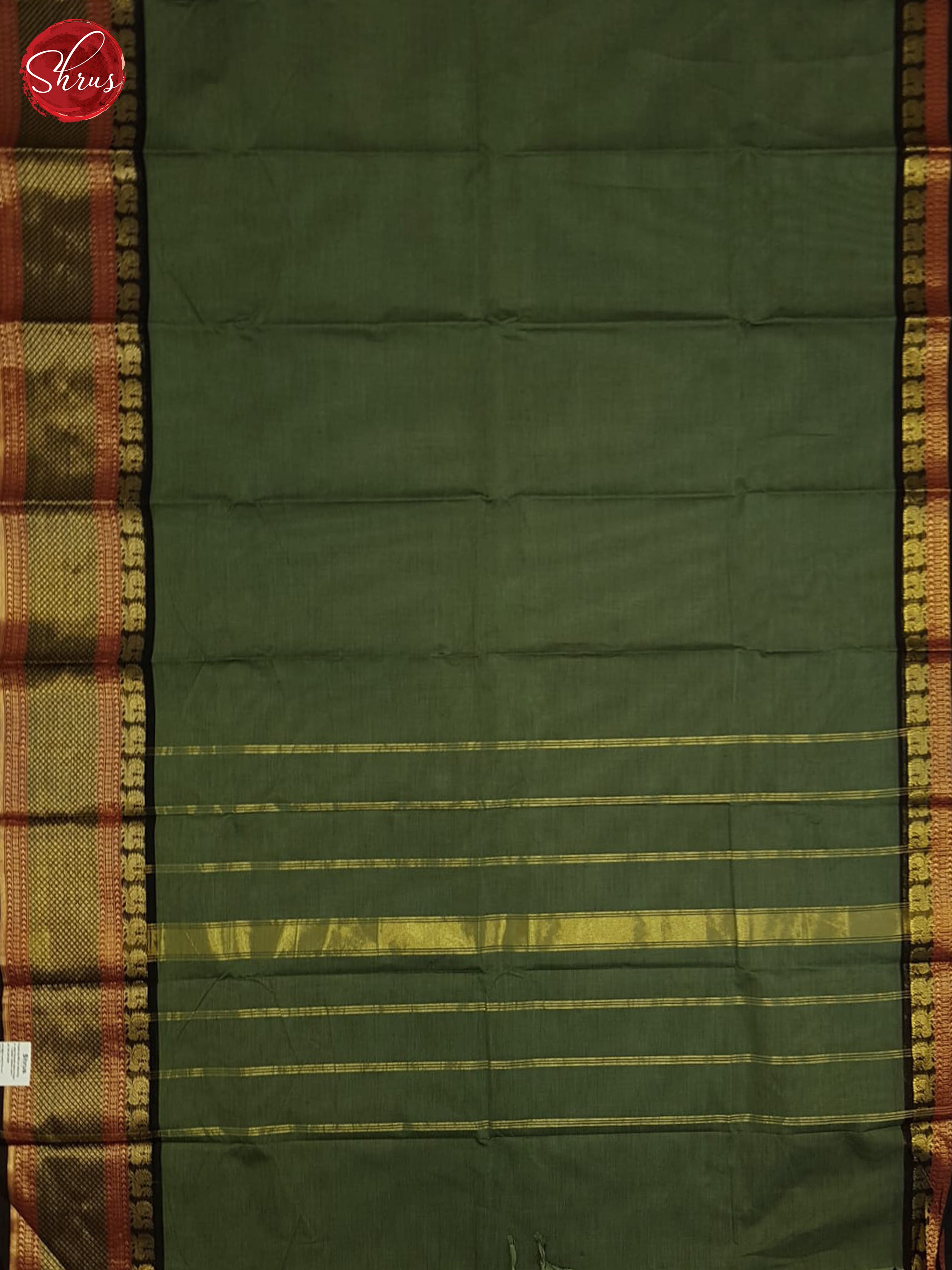 Green And Black-Chettinad Cotton Saree - Shop on ShrusEternity.com