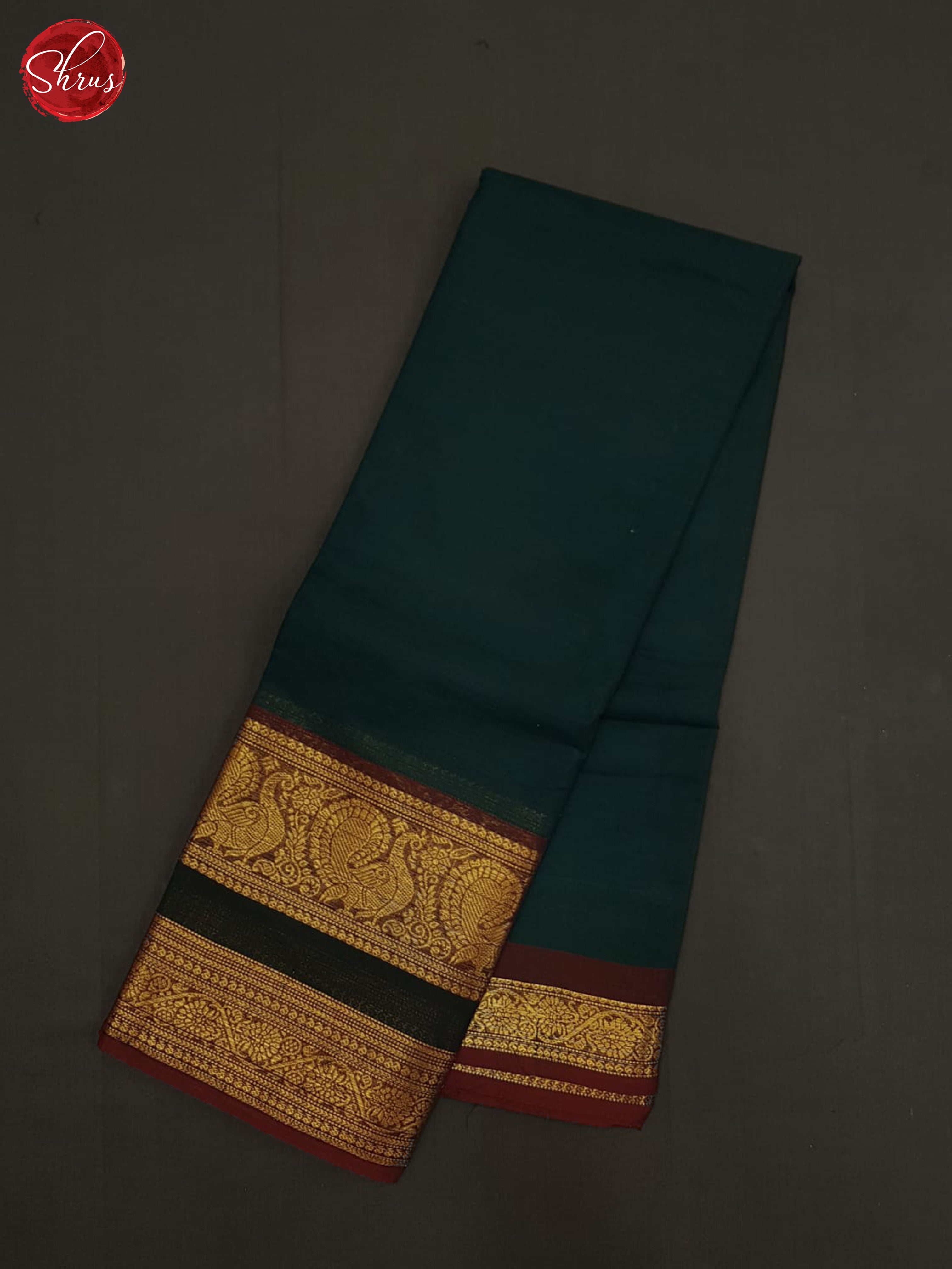 Blue And Araku Maroon- Chettinad Cotton Saree - Shop on ShrusEternity.com