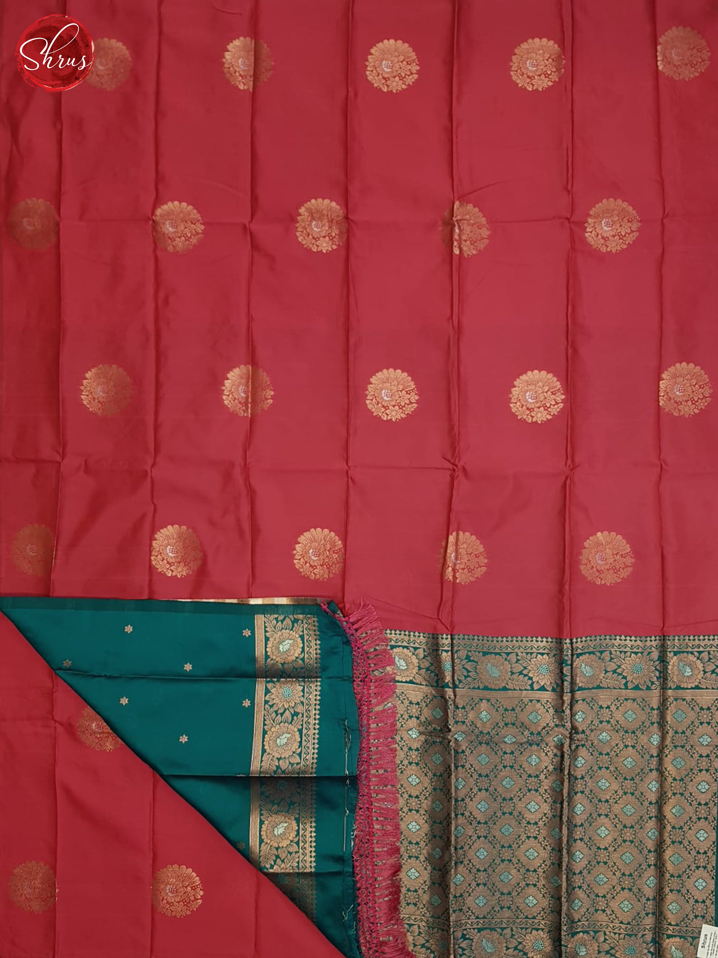 Pink And peacock Green-Semi soft silk saree - Shop on ShrusEternity.com
