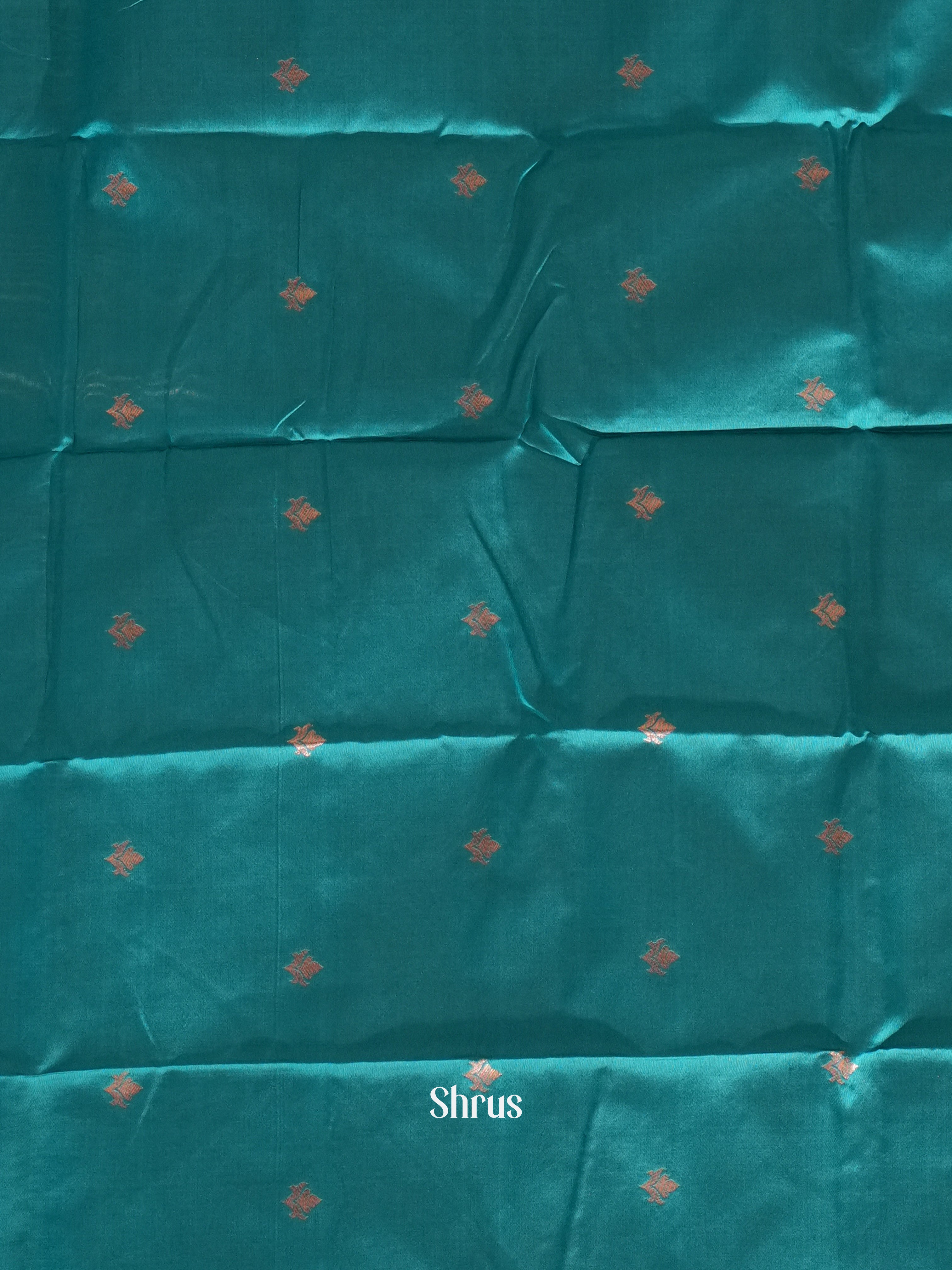 Blue And Peacock green- semi soft silk saree