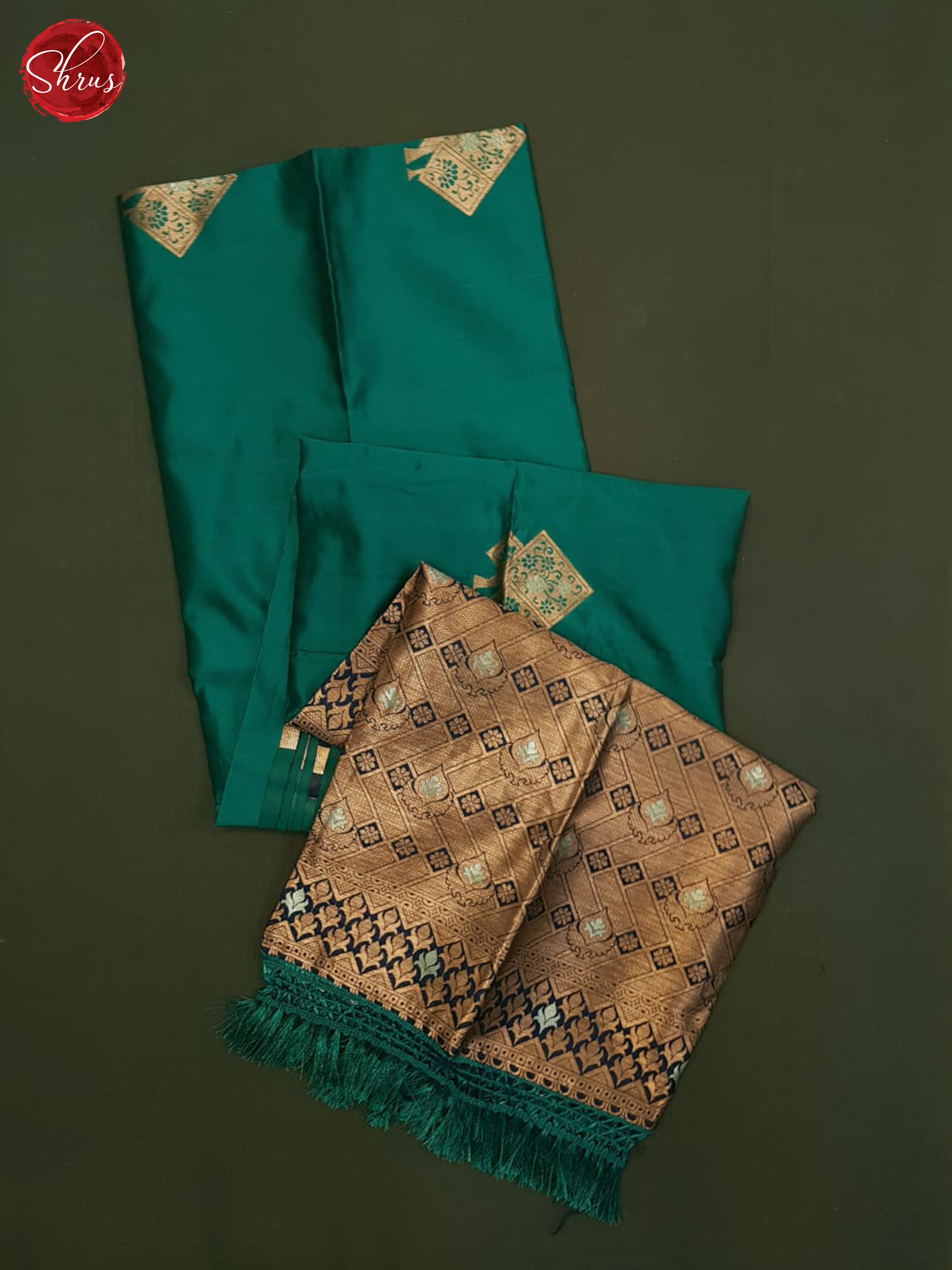 Green And Blue-Sem soft silk saree - Shop on ShrusEternity.com