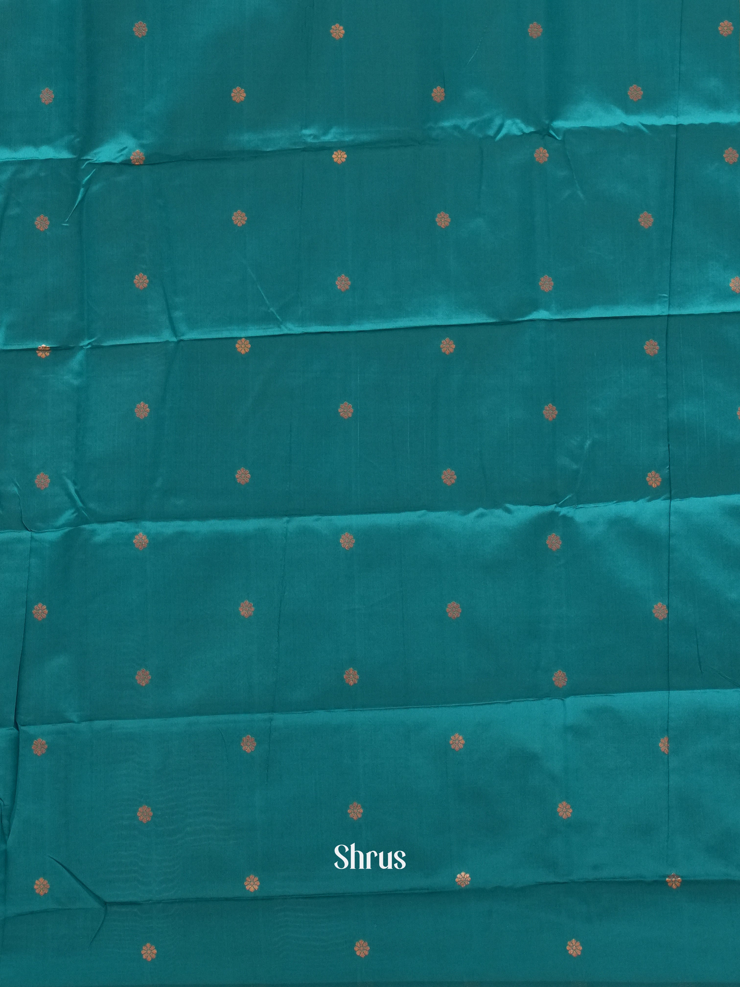 Blue And Peacock Green- Semi soft silk saree