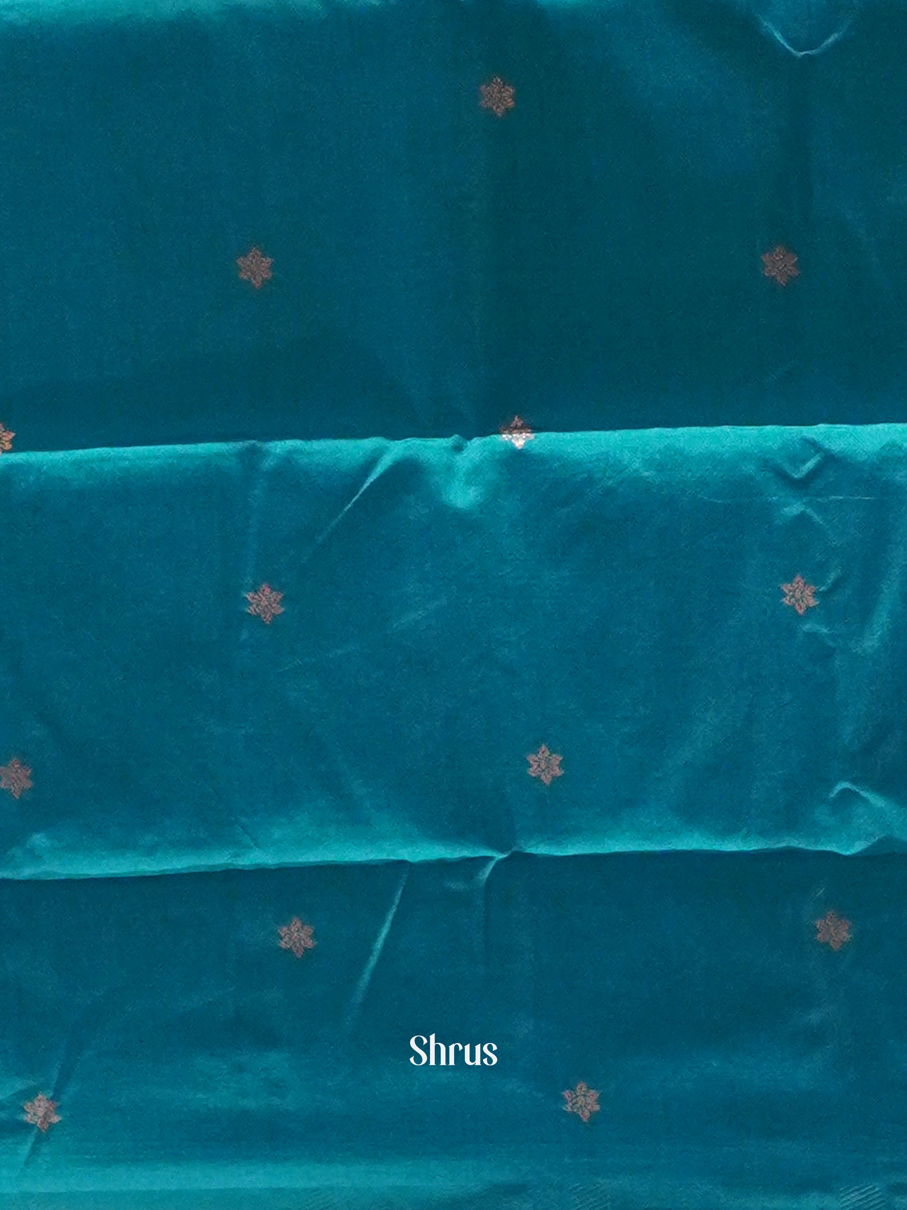 Wine And Blue-Semi soft silk saree