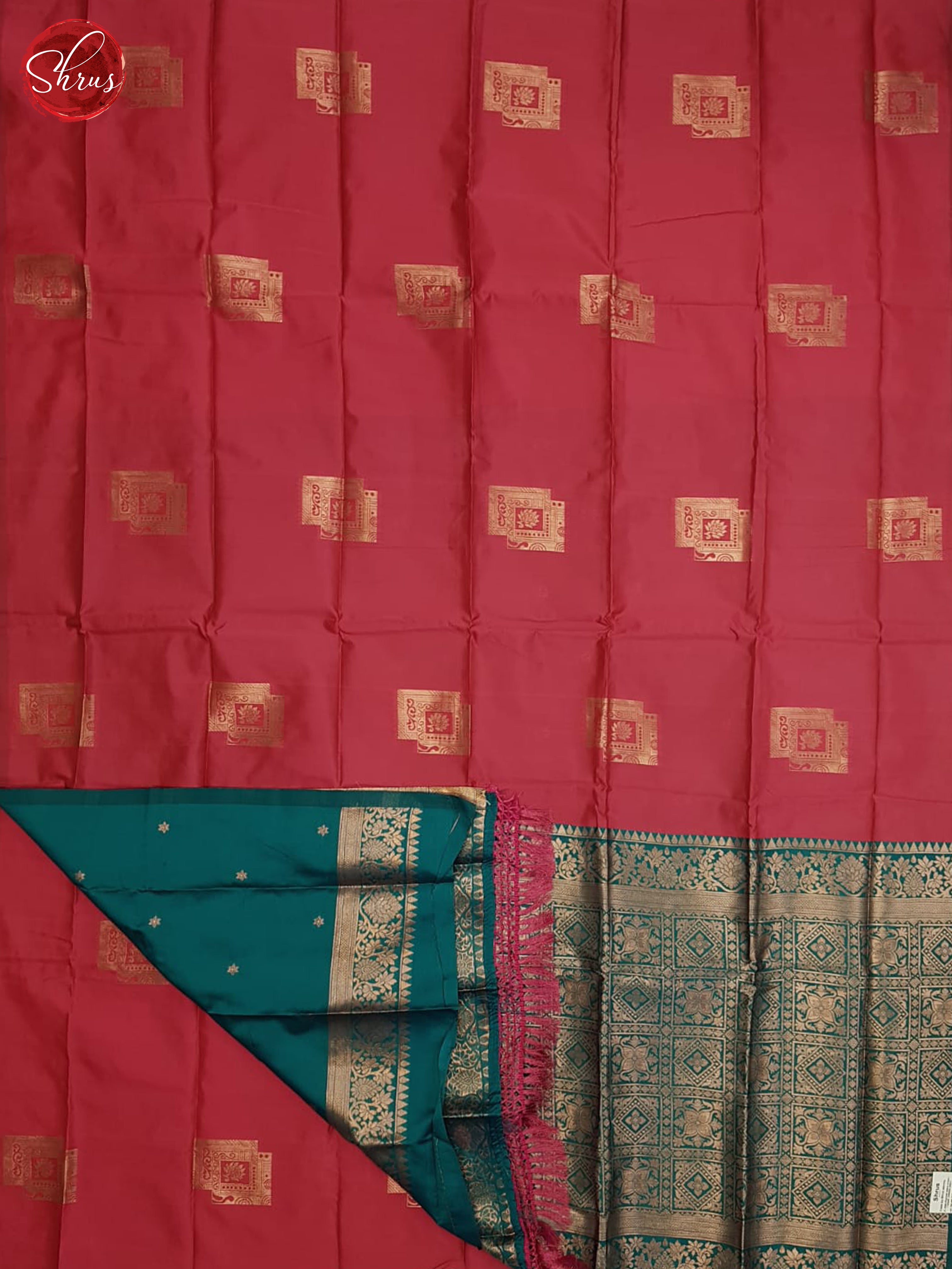 Pink And Peacock Green-Semi soft silk saree - Shop on ShrusEternity.com
