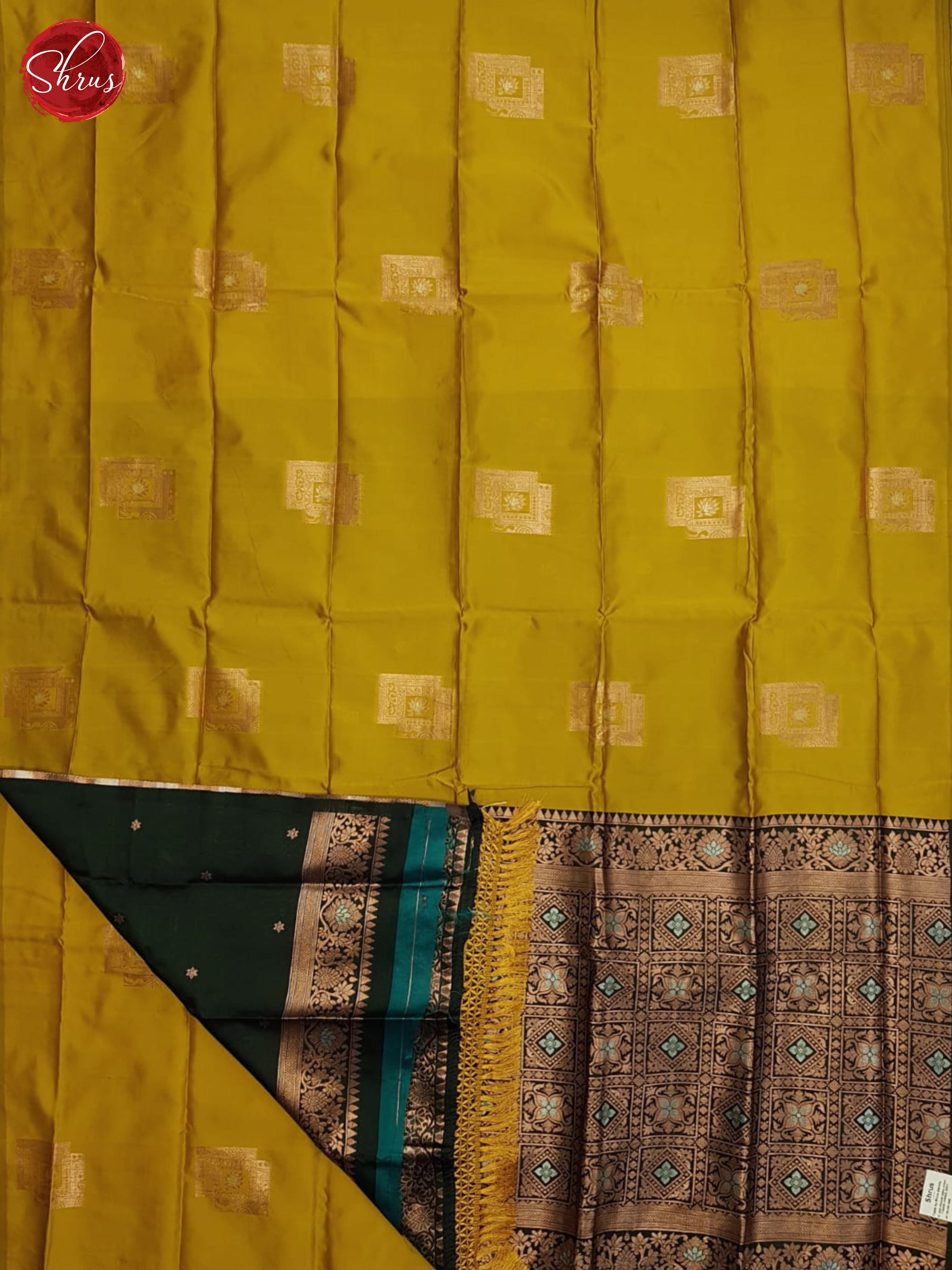 Mustard And Green-Semi Soft silk saree - Shop on ShrusEternity.com