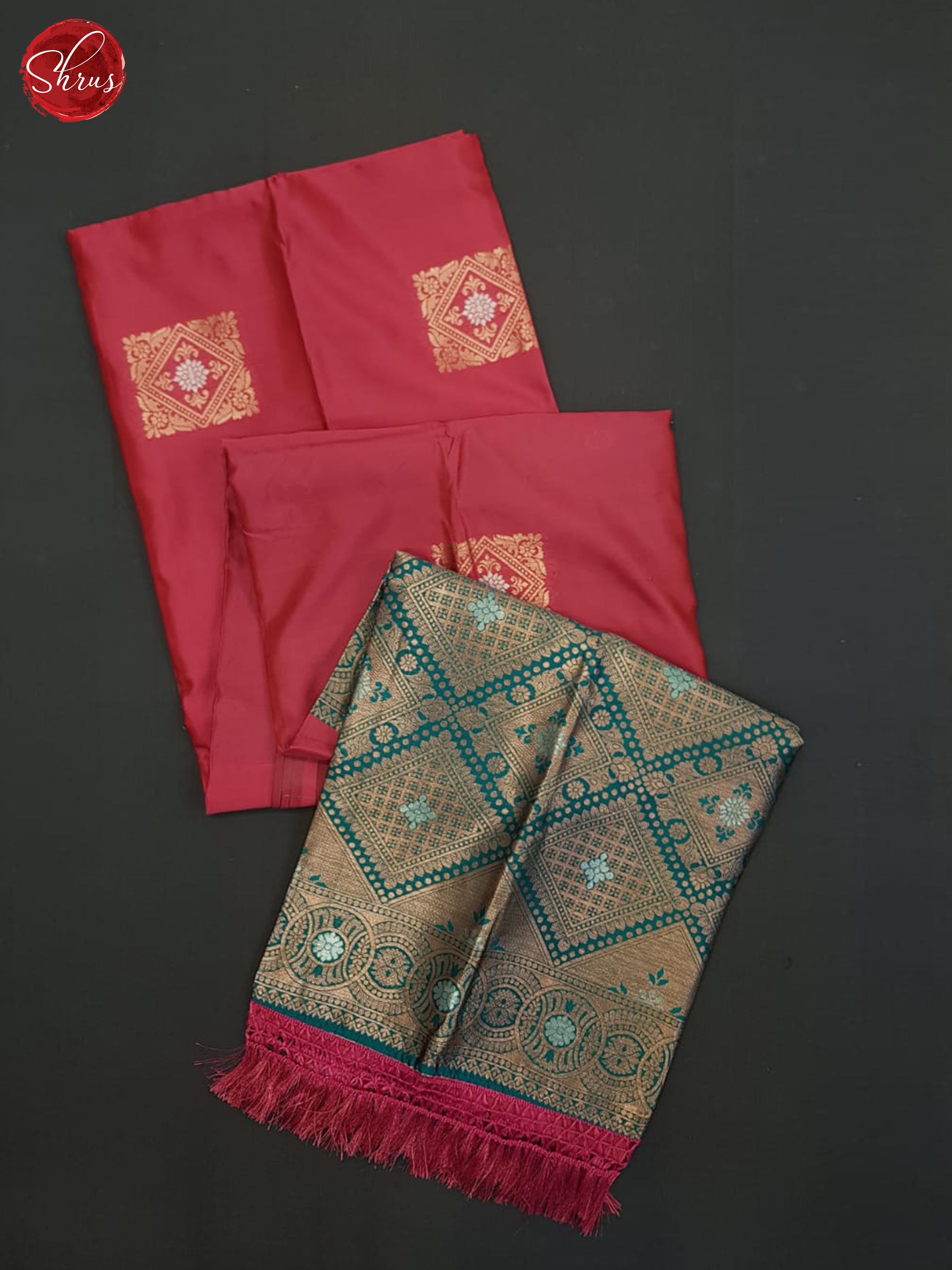 Pink And Peacock Neck-Semi soft silk saree - Shop on ShrusEternity.com
