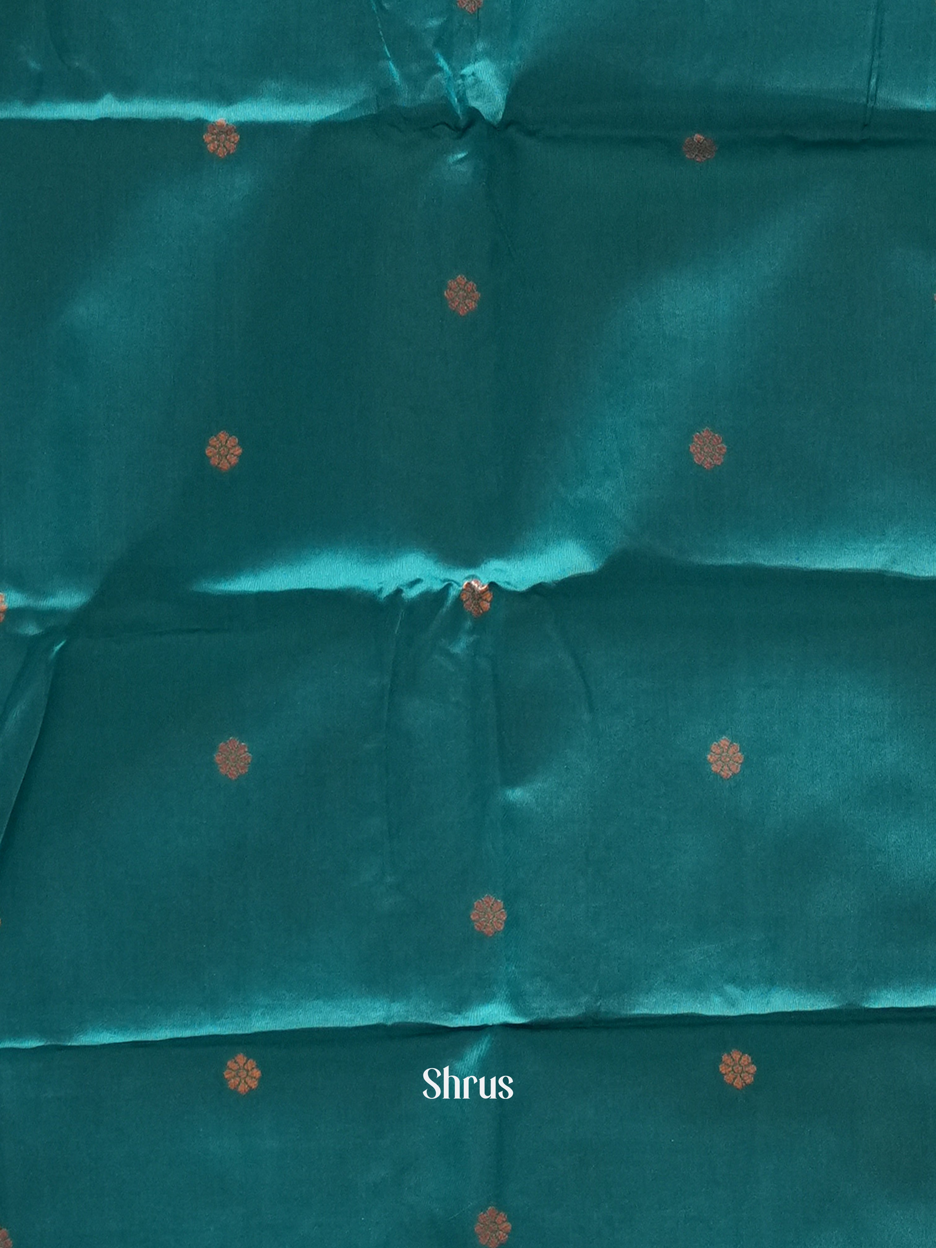 Blue And Peacock Green-Semi Soft silk saree