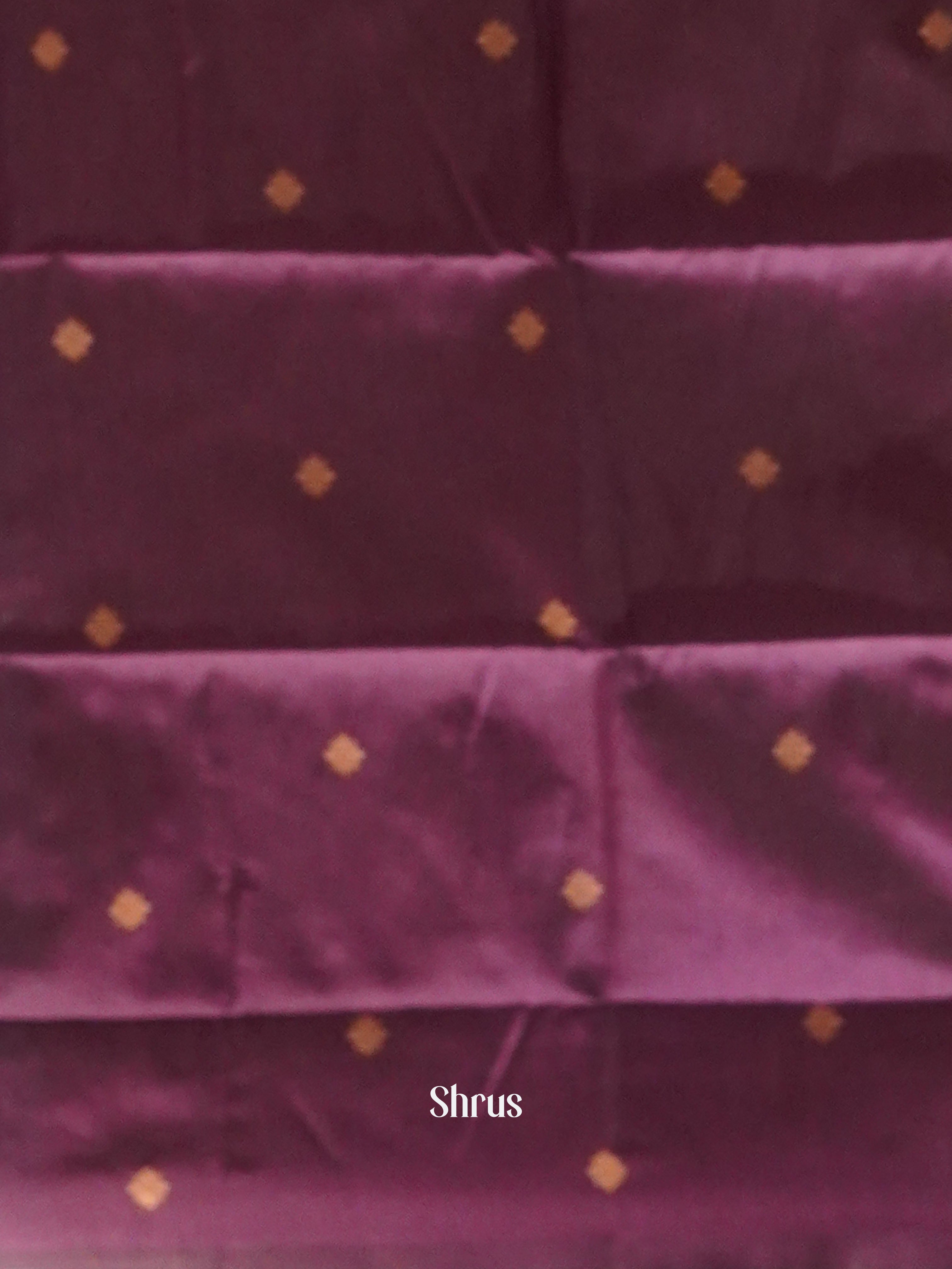 Blue And Wine- Semi Soft Silk Saree