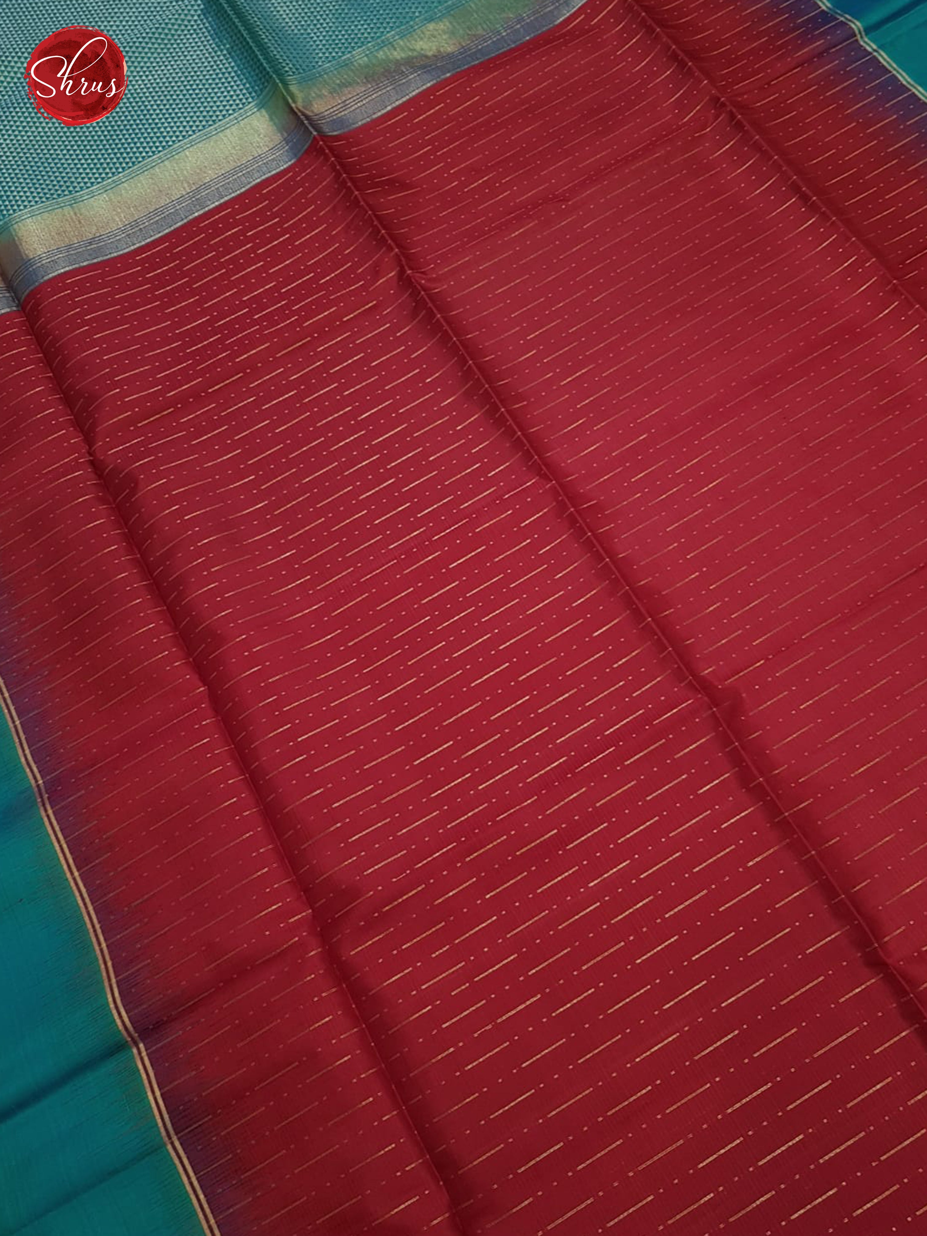 Red And Blue- Soft Silk Saree - Shop on ShrusEternity.com