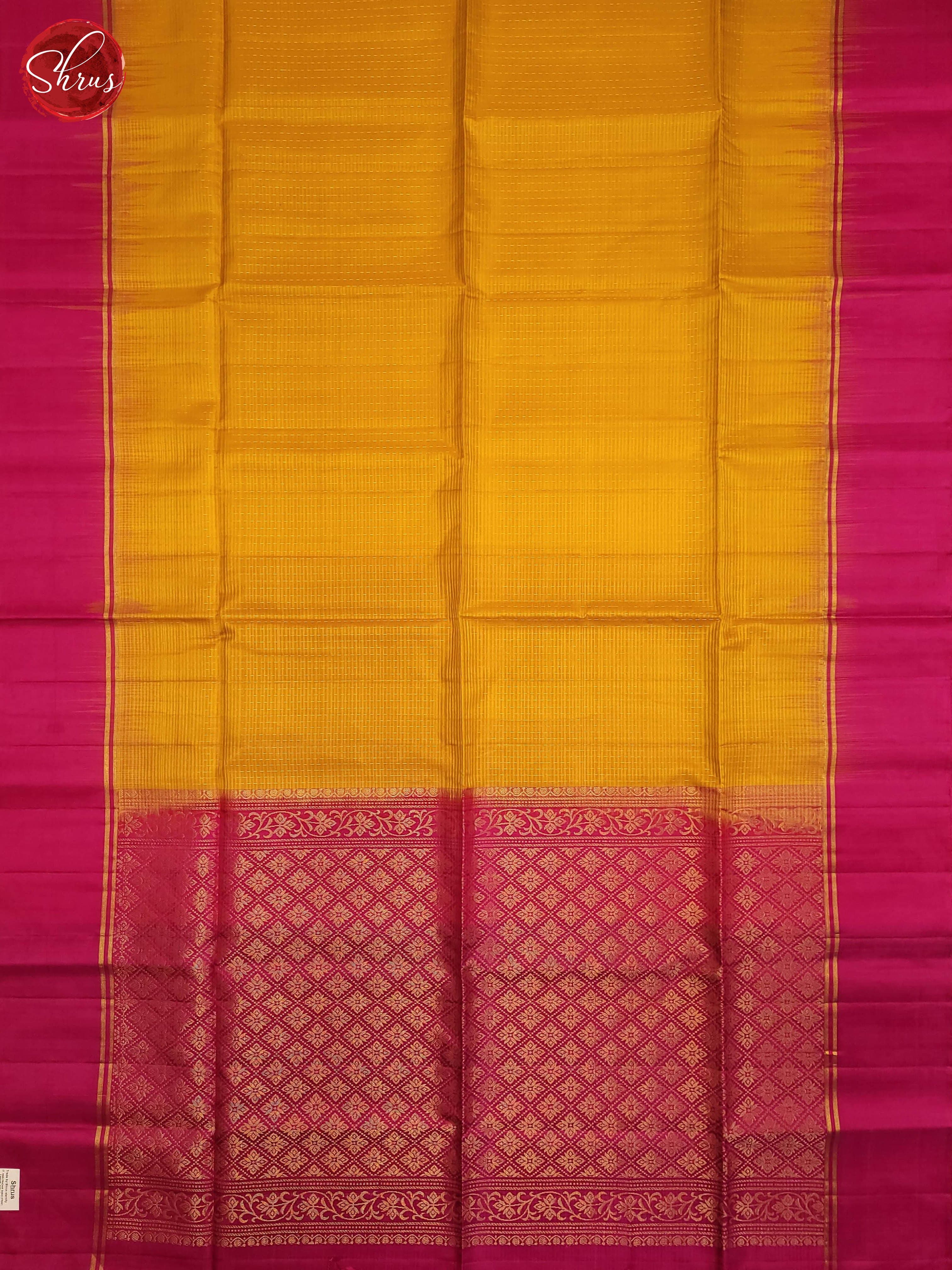 mustrard and pink- Soft Silk Saree - Shop on ShrusEternity.com