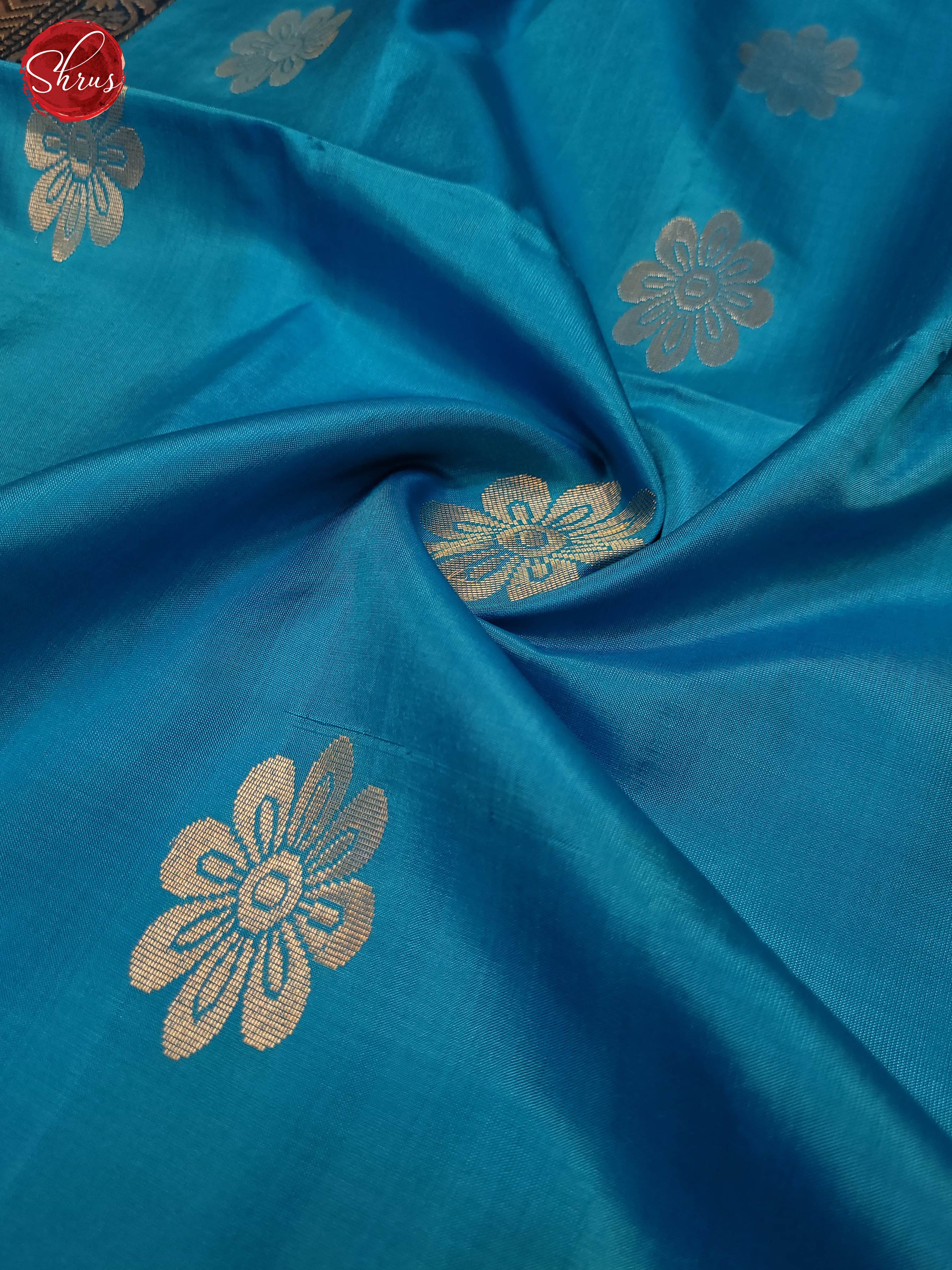 Blue and Grey-Soft silk saree - Shop on ShrusEternity.com