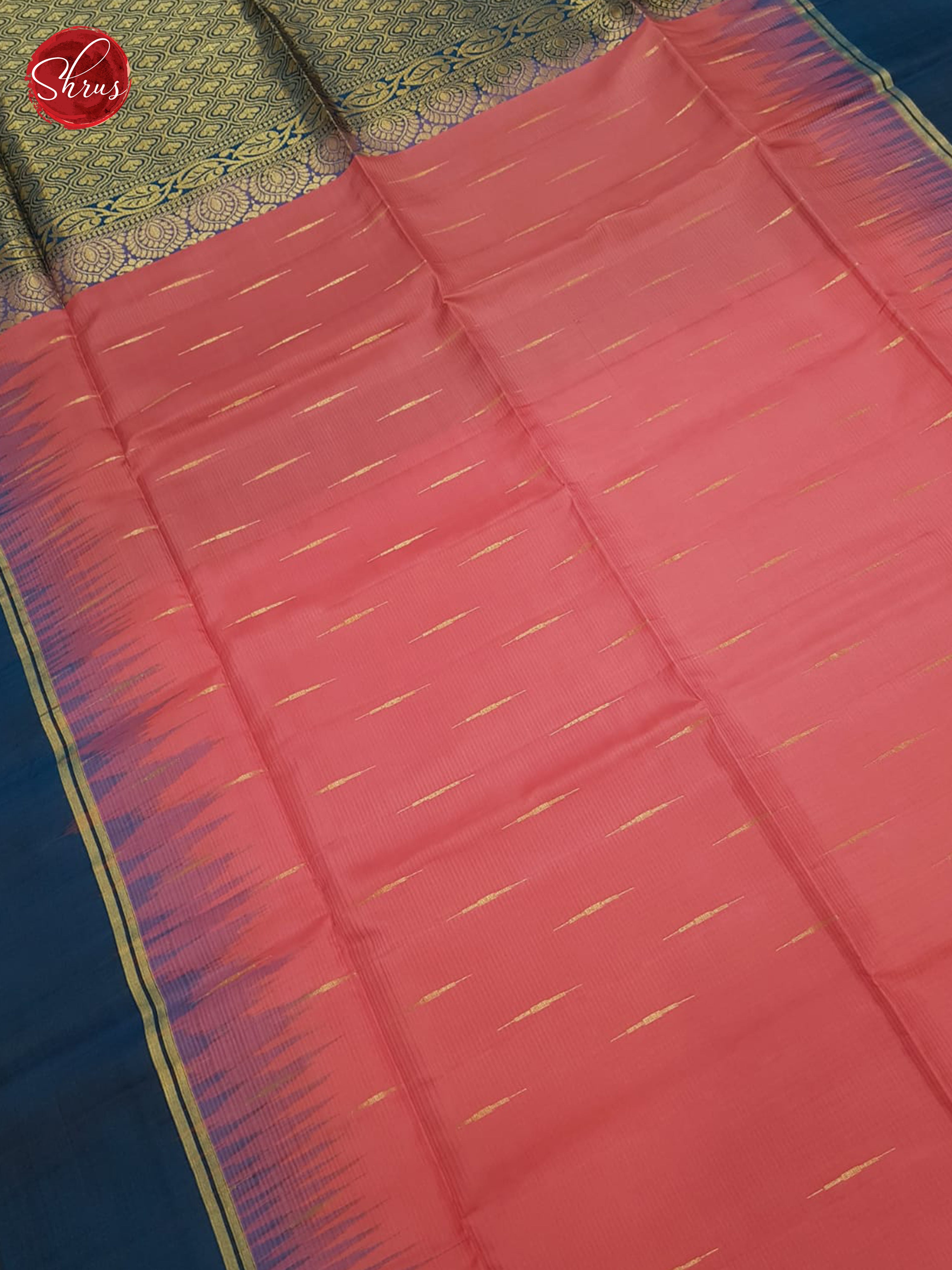 Pink And Blue-soft silk saree - Shop on ShrusEternity.com