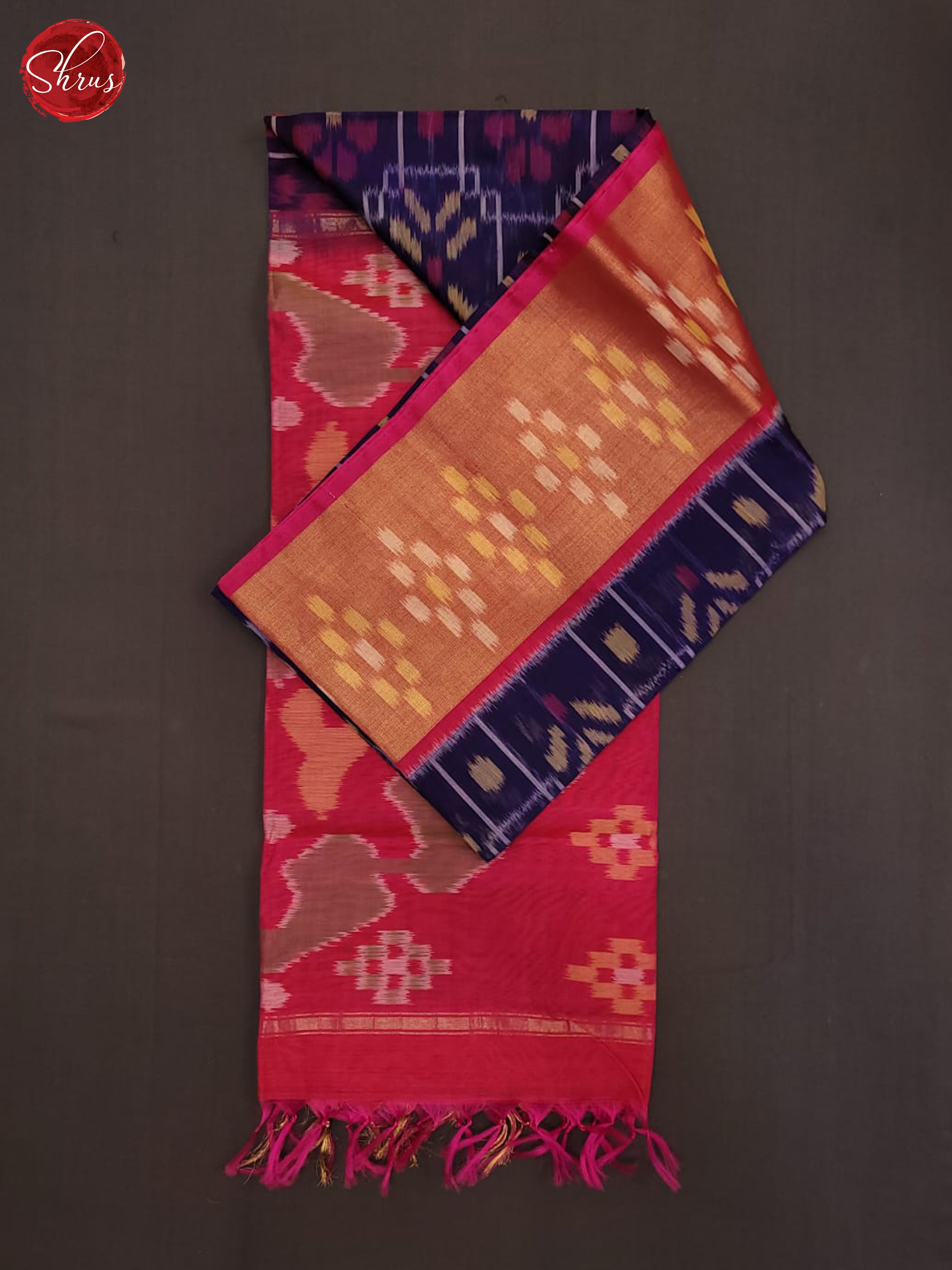 violet and pink- Pochampally Silk Cotton Saree - Shop on ShrusEternity.com