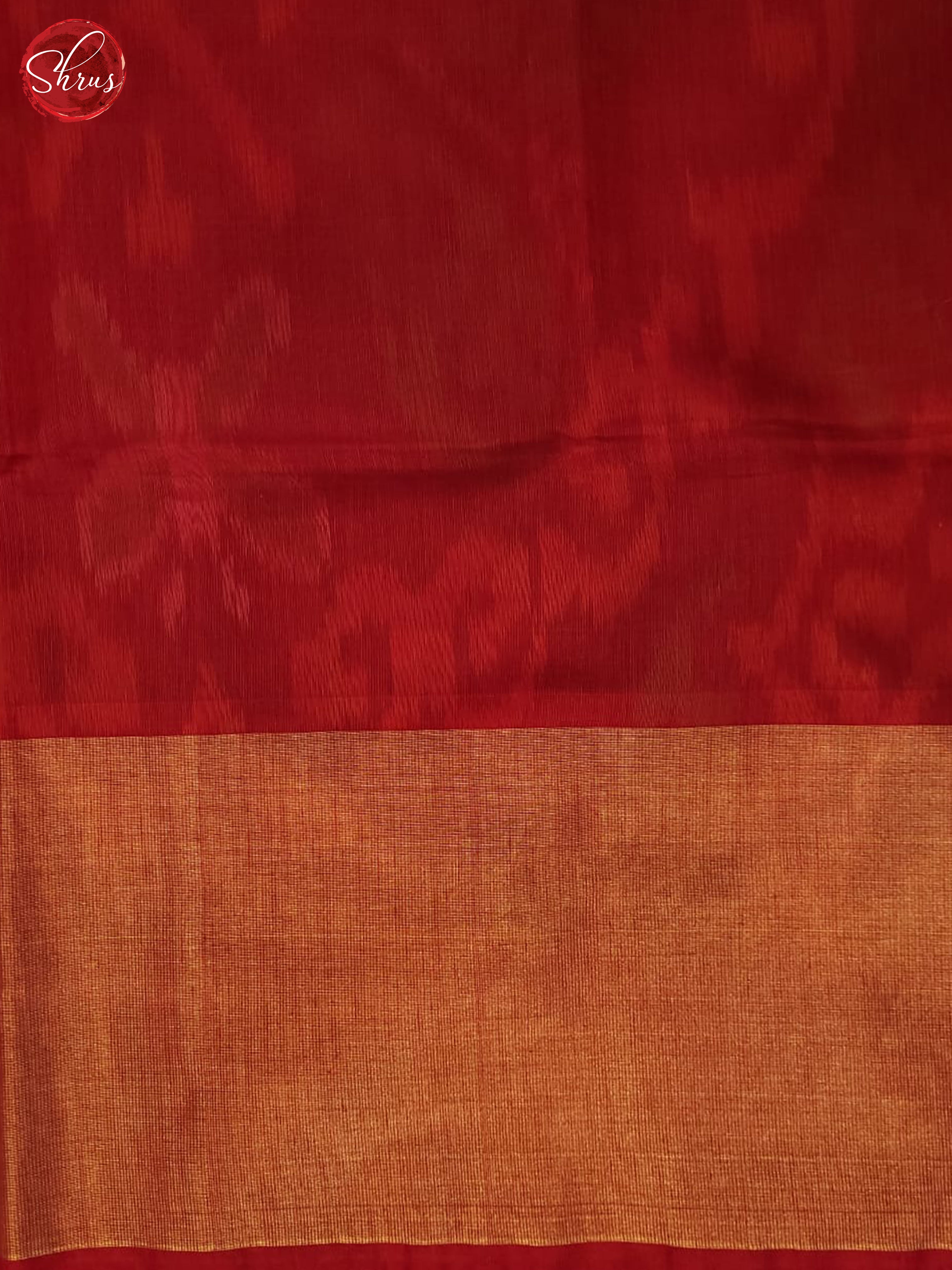 Green and Red-pochampally Silk Cotton Saree - Shop on ShrusEternity.com