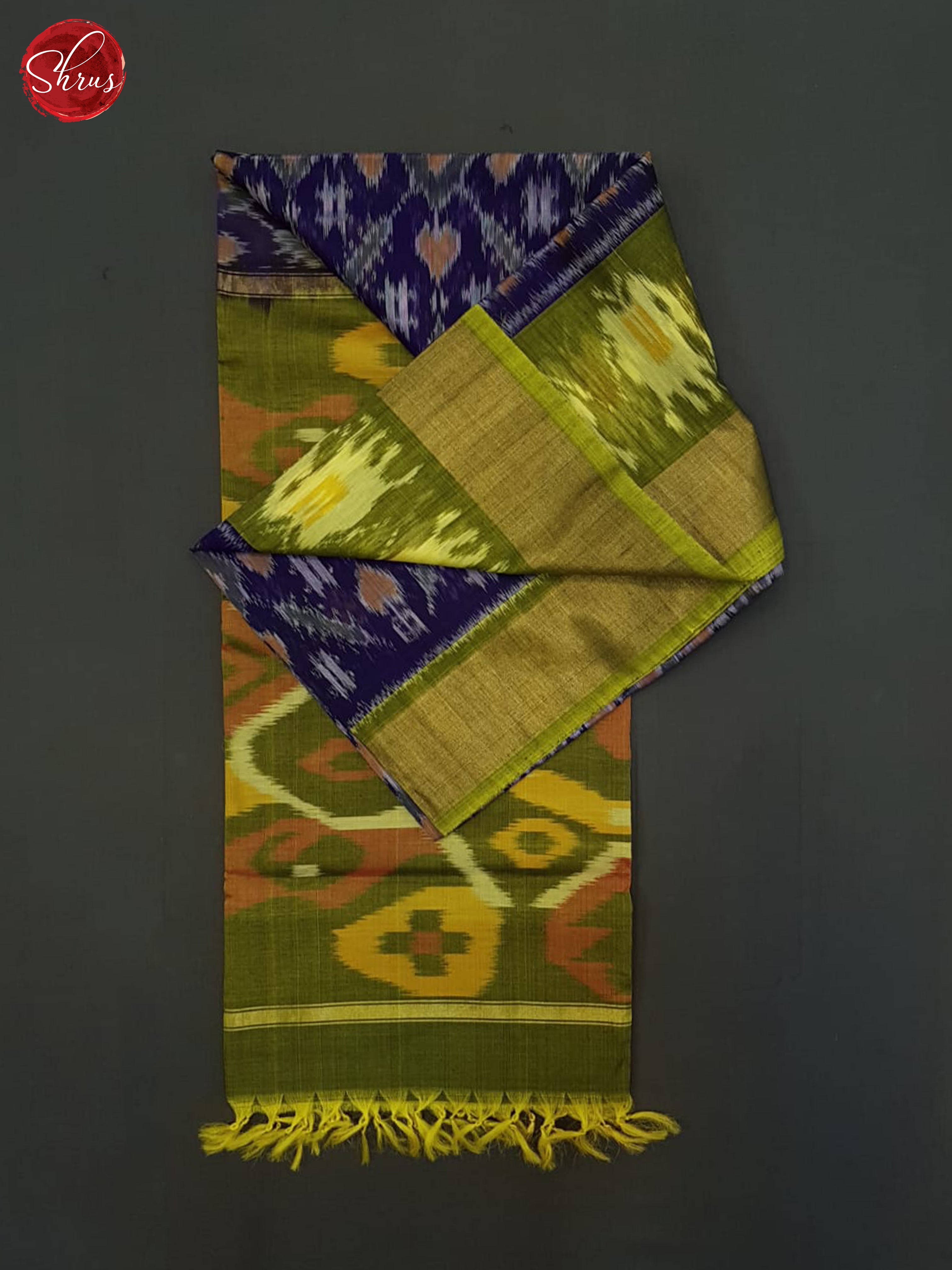 Blue And Green- Pochampally Silk Cotton Saree - Shop on ShrusEternity.com