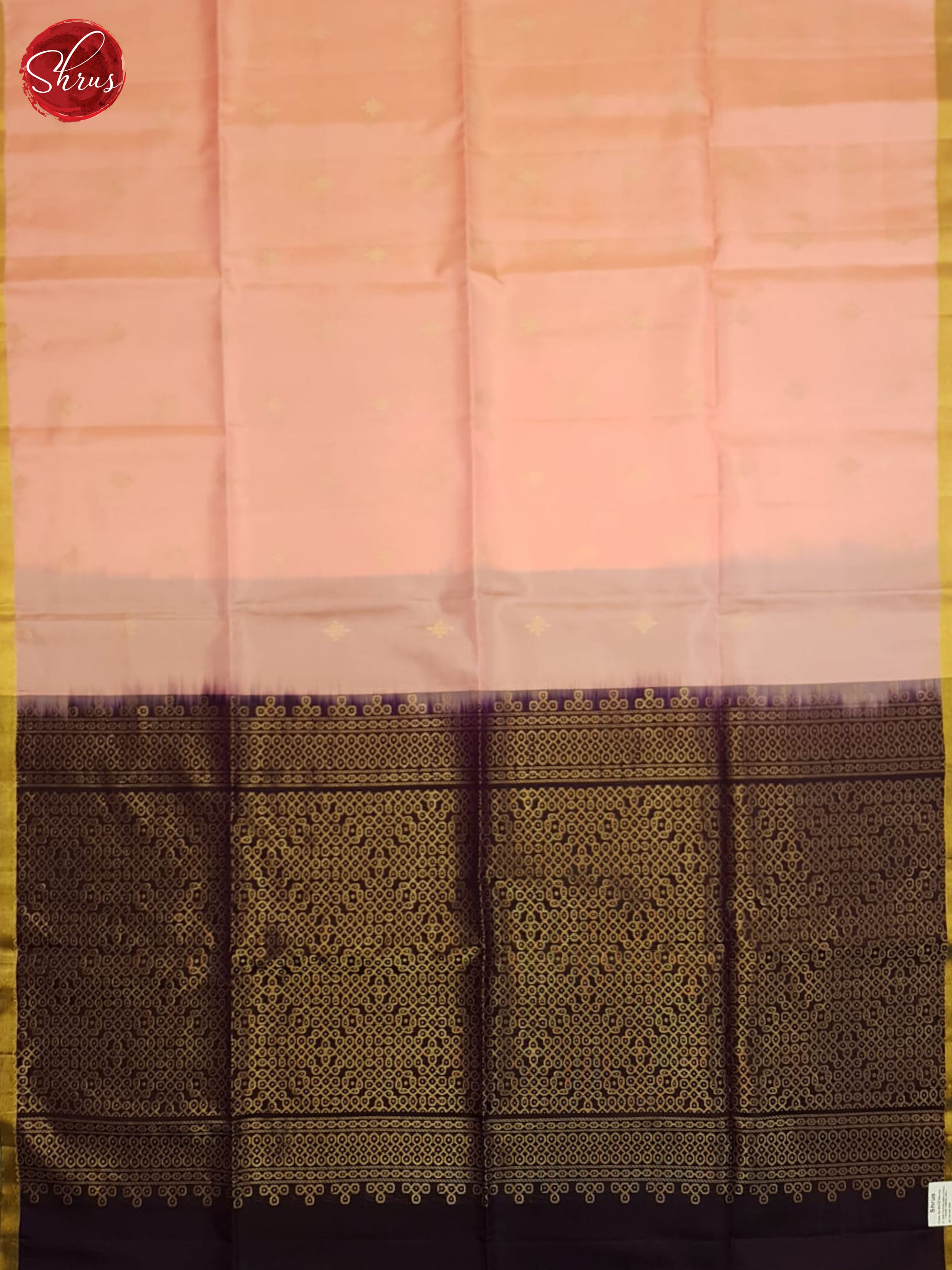 Peaches Pink And Wine- Soft Silk Saree - Shop on ShrusEternity.com