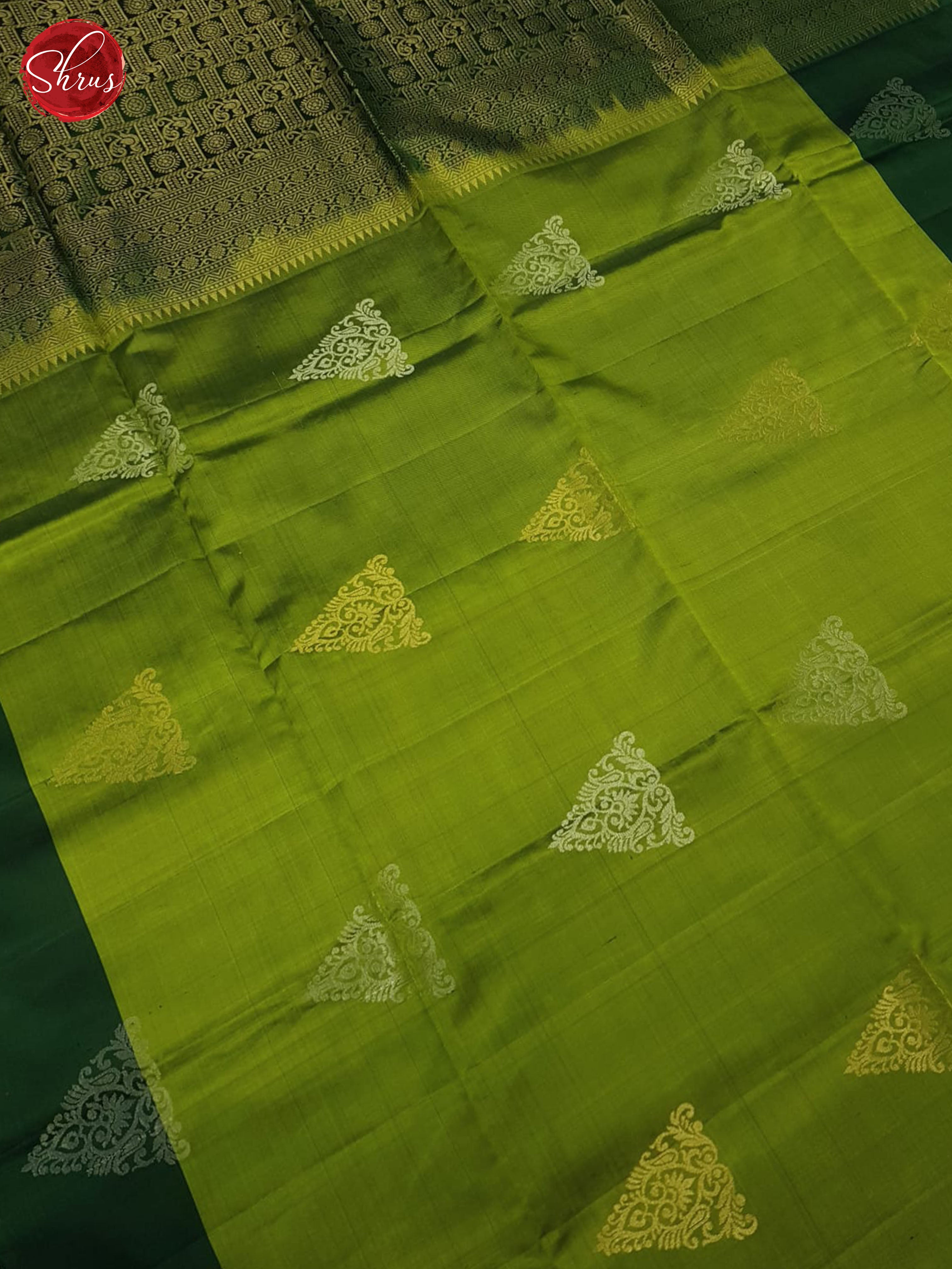 Light Green and Green-Soft Silk Saree - Shop on ShrusEternity.com