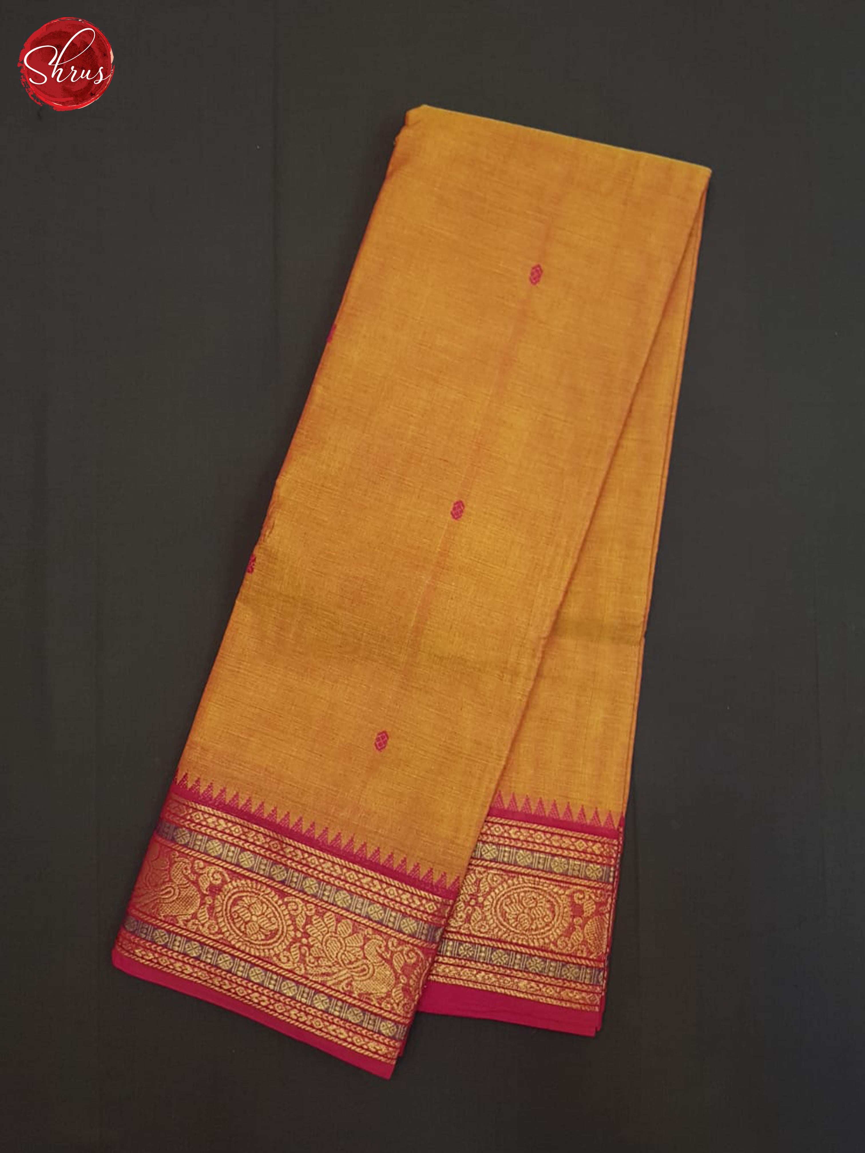 Pale Orange And Pink- Chettinad Cotton saree - Shop on ShrusEternity.com