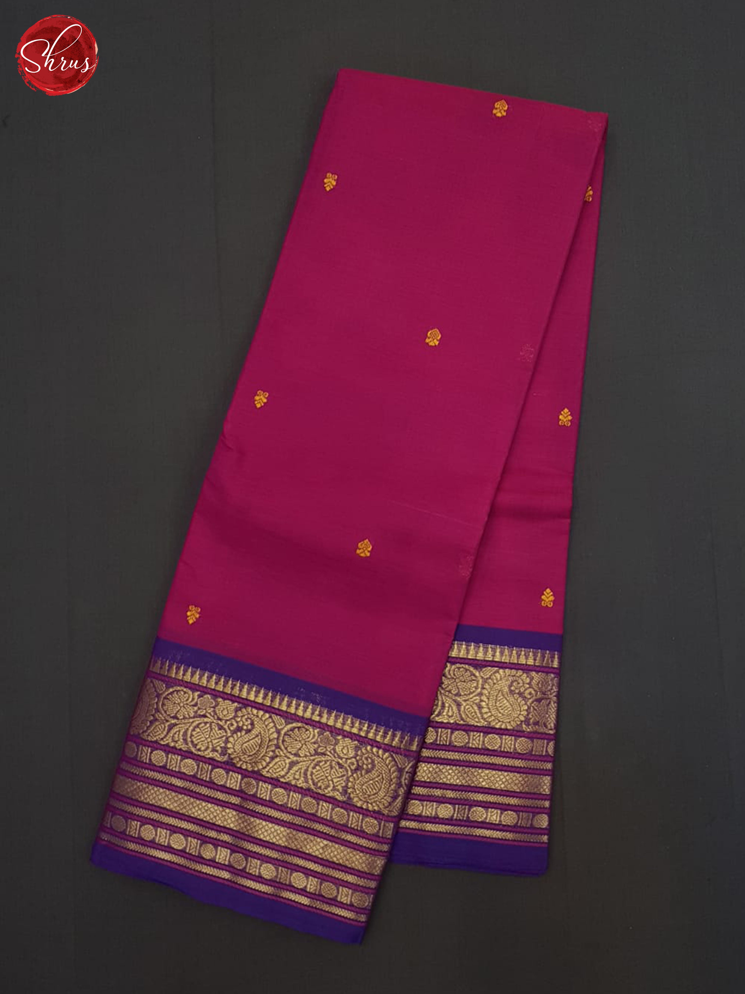 Pink And Purple- Chettinad Cotton Saree - Shop on ShrusEternity.com