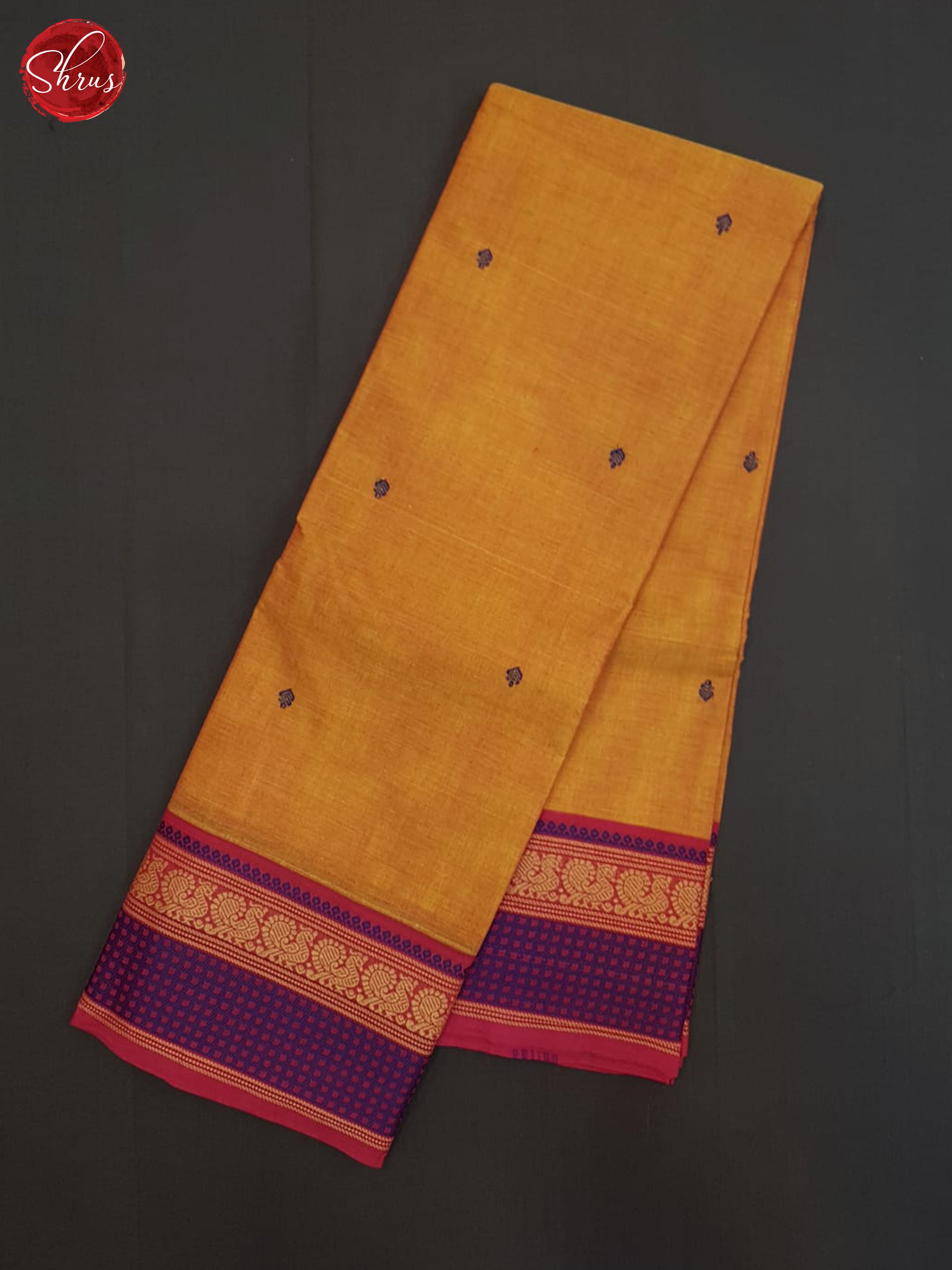 Orange And Pink- Chettinad Cotton Saree - Shop on ShrusEternity.com