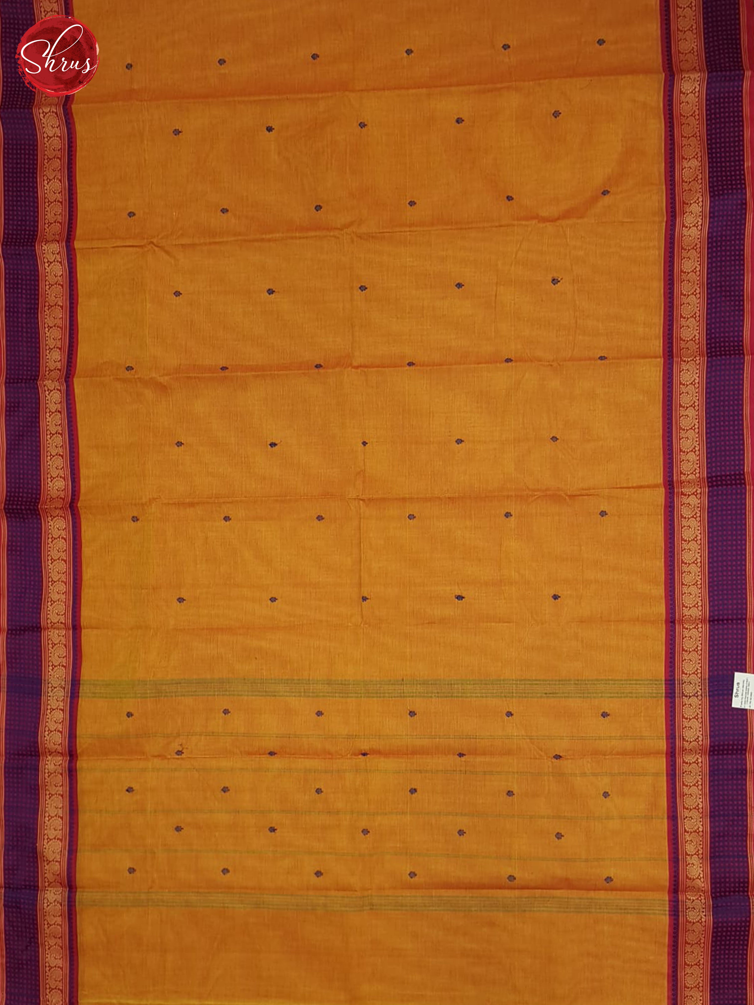 Orange And Pink- Chettinad Cotton Saree - Shop on ShrusEternity.com