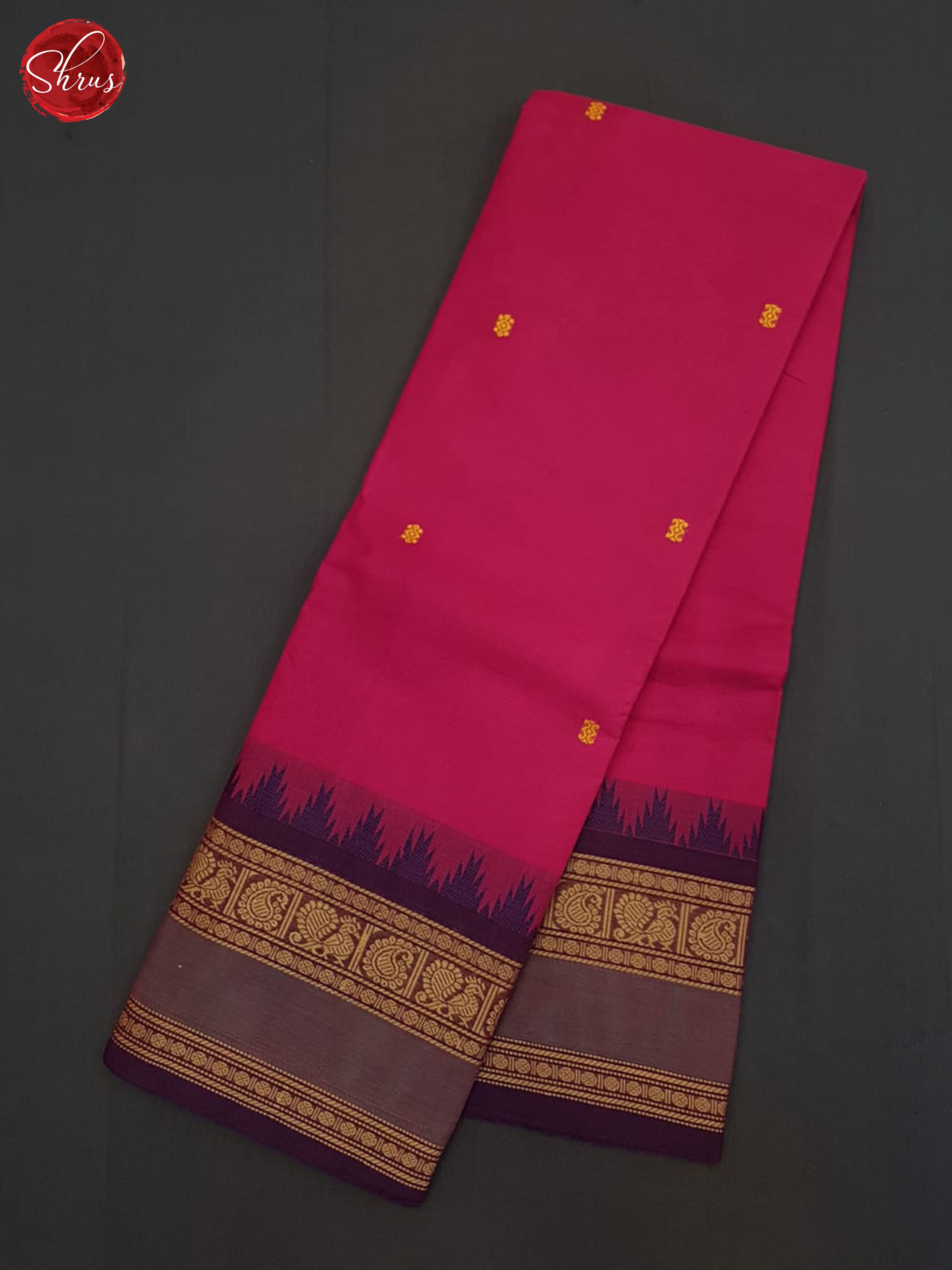 Pink And Purple-chettinad cotton saree - Shop on ShrusEternity.com