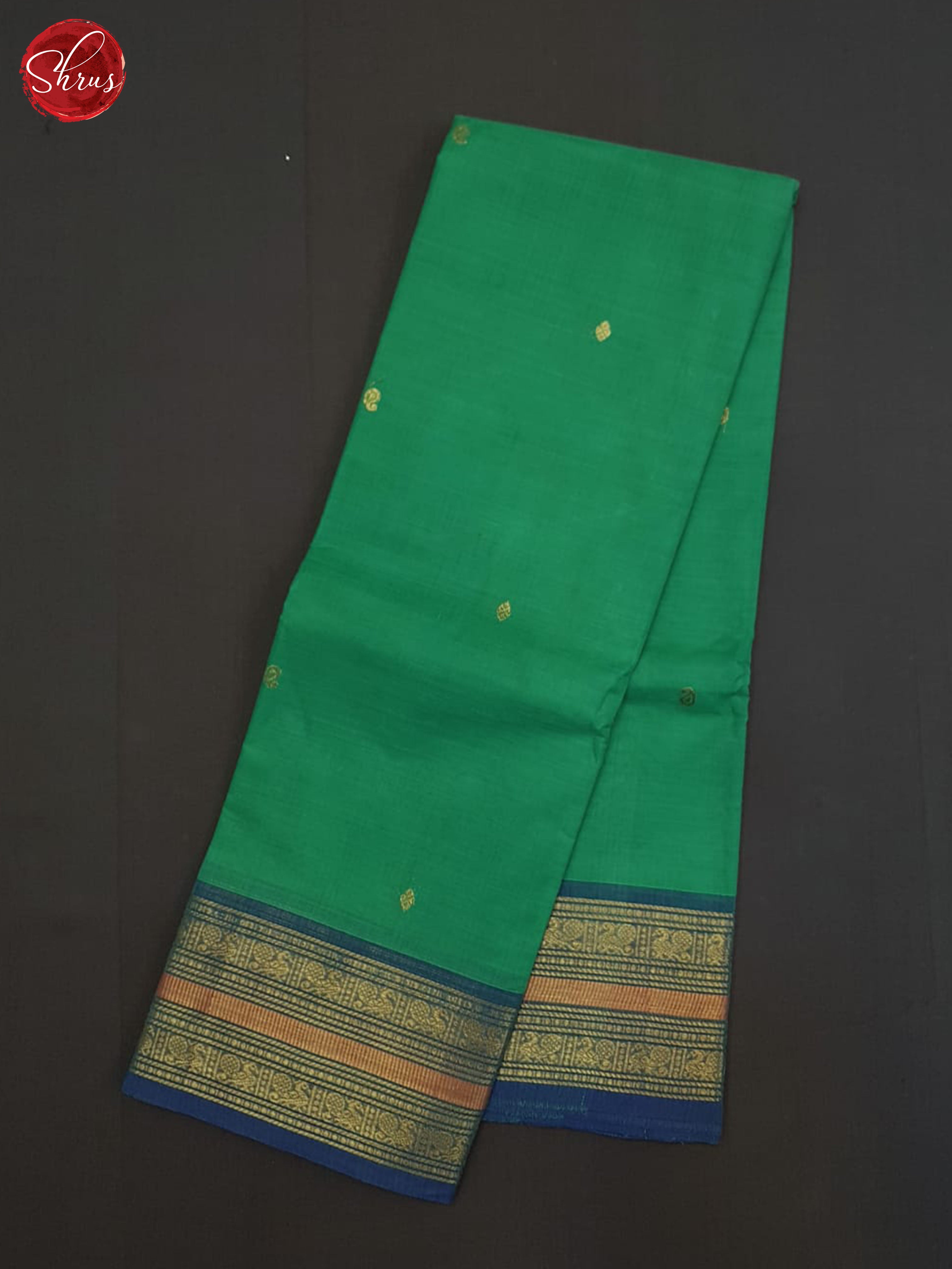 Green And Blue- Chettinad Cotton Saree - Shop on ShrusEternity.com