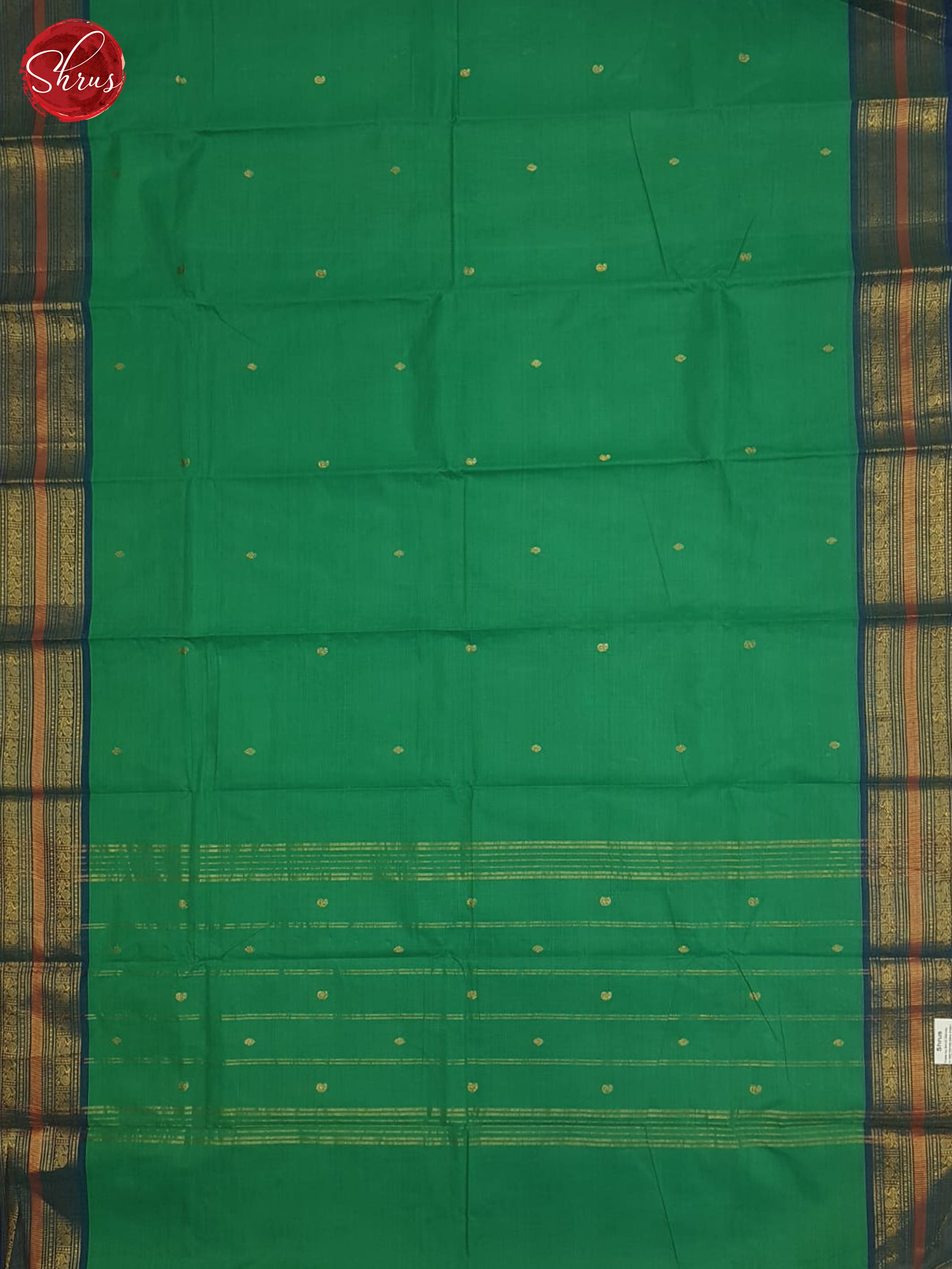 Green And Blue- Chettinad Cotton Saree - Shop on ShrusEternity.com