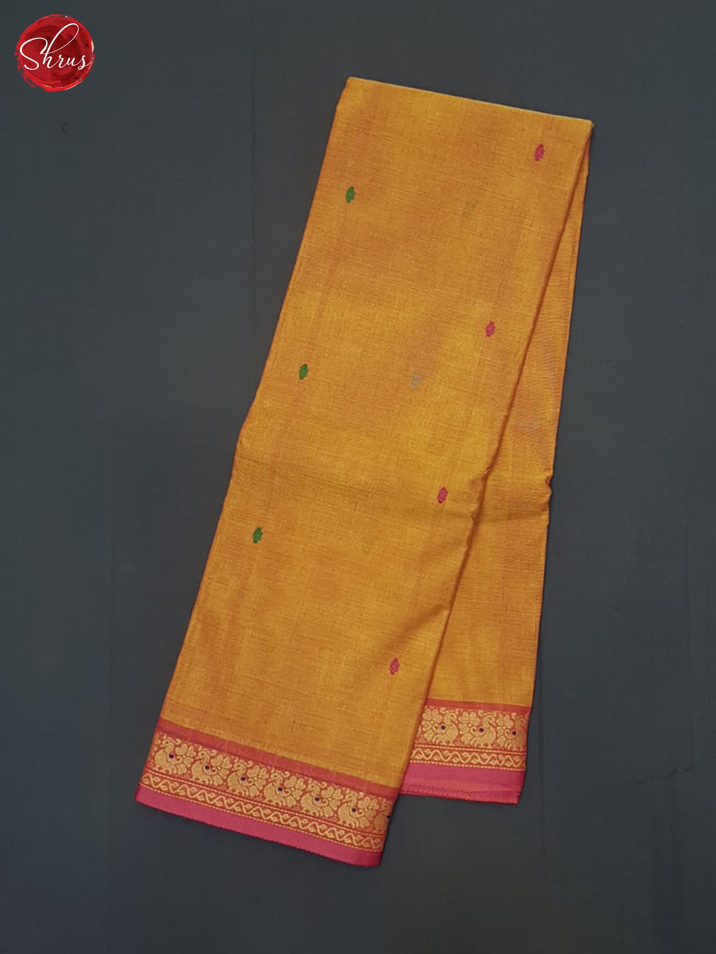 Orange And Pink- Chettinad Cotton Saree - Shop on ShrusEternity.com