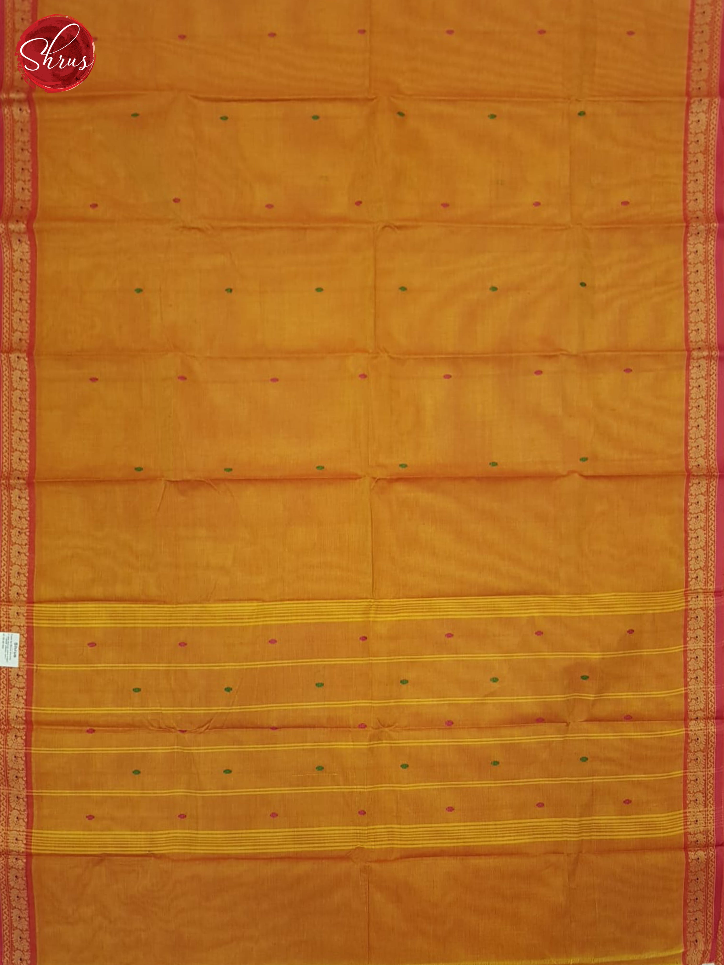 Orange And Pink- Chettinad Cotton Saree - Shop on ShrusEternity.com