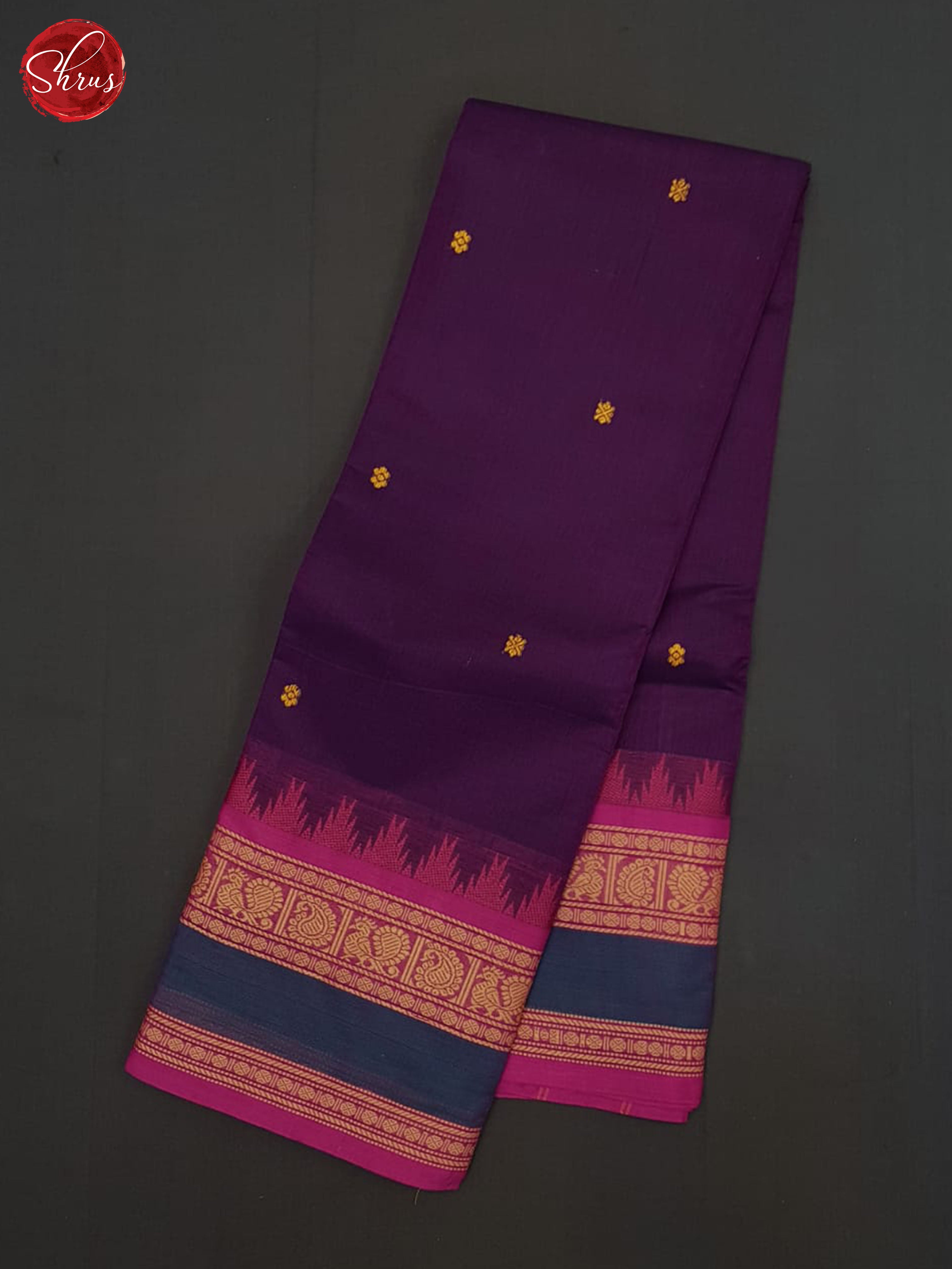 Purple And Pink- Chettinad Cotton Saree - Shop on ShrusEternity.com