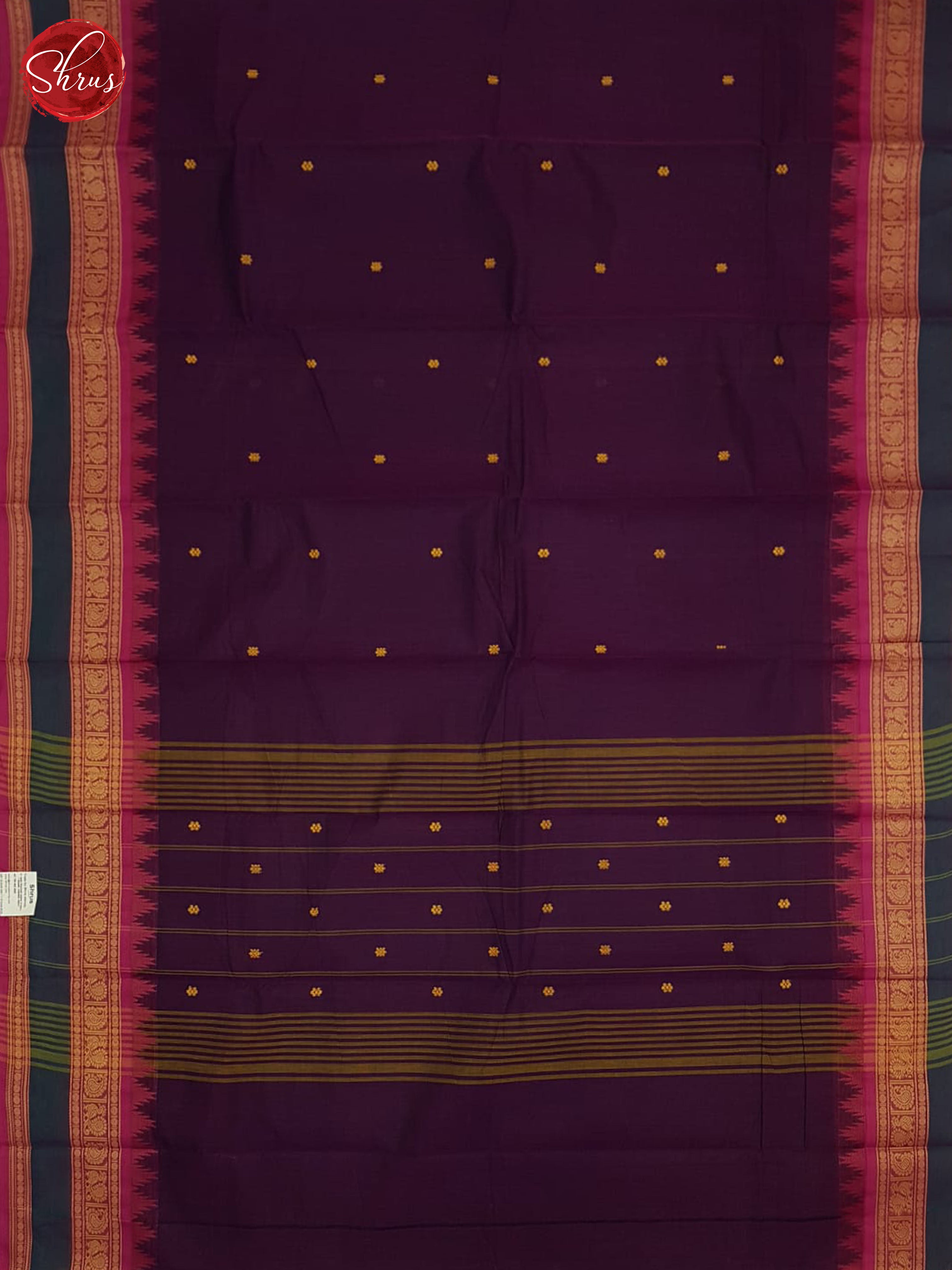 Purple And Pink- Chettinad Cotton Saree - Shop on ShrusEternity.com