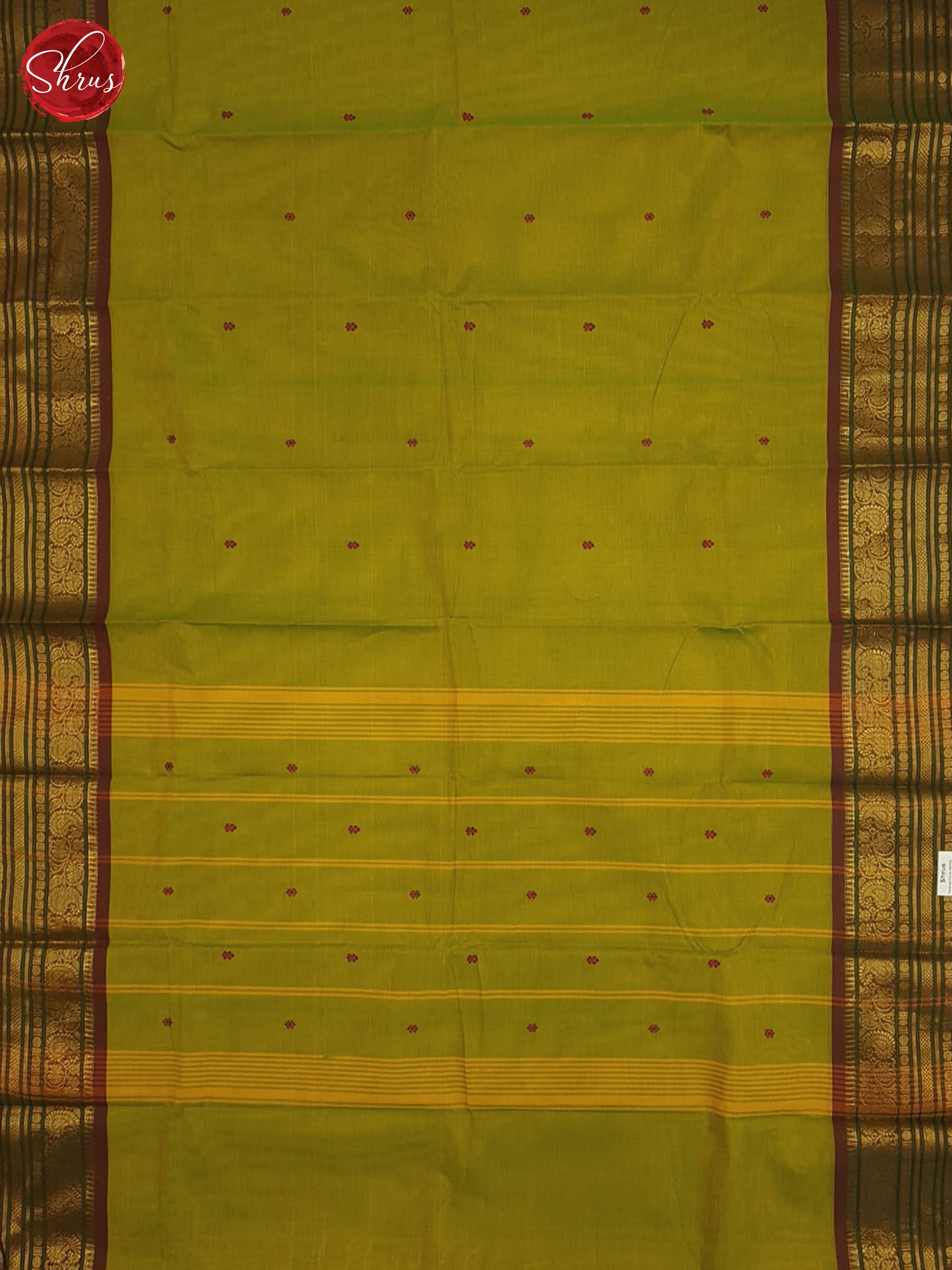 Green And Maroon- Chettinad cotton Saree - Shop on ShrusEternity.com