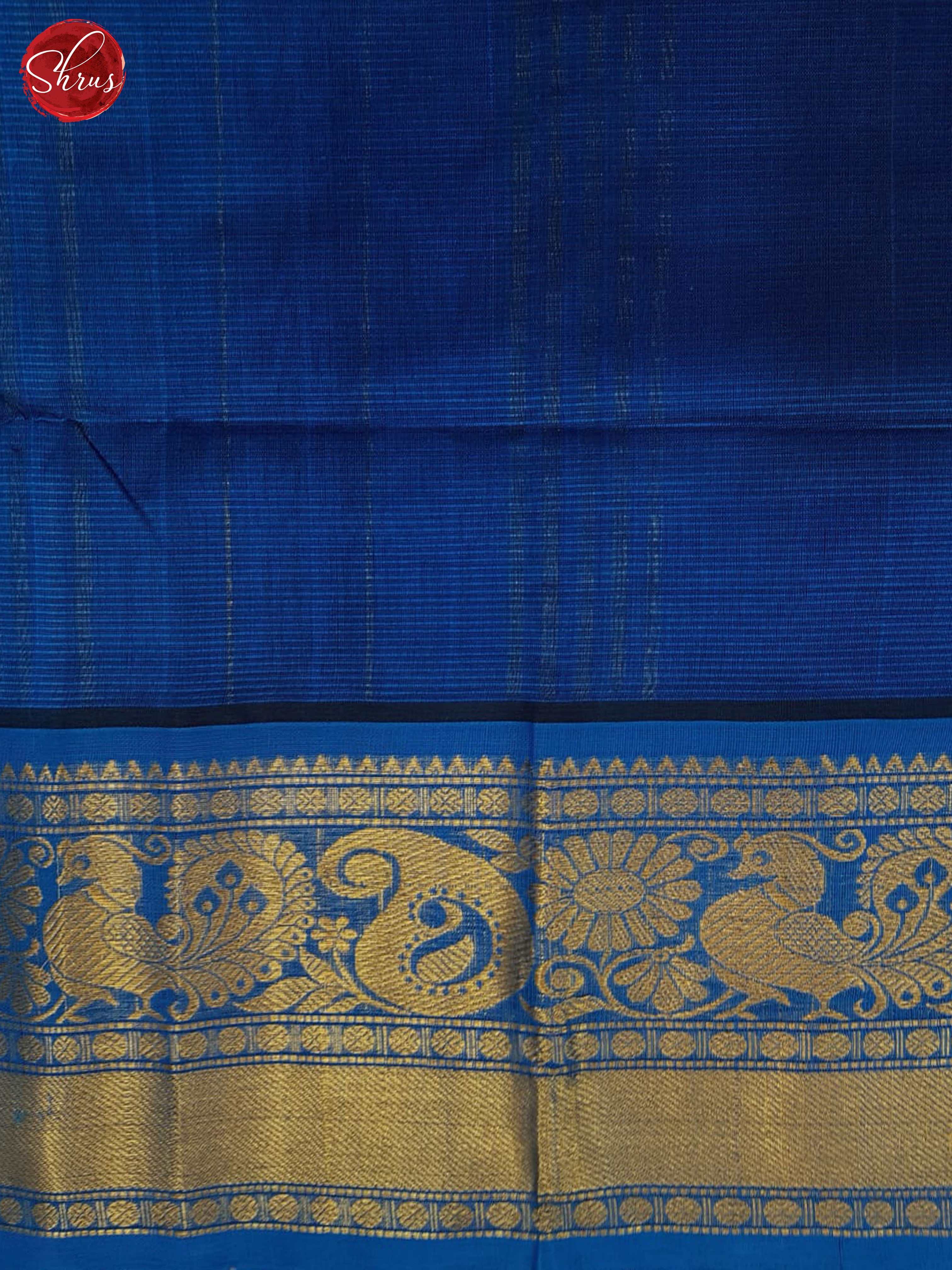 Purple And Blue-Silk cotton saree - Shop on ShrusEternity.com